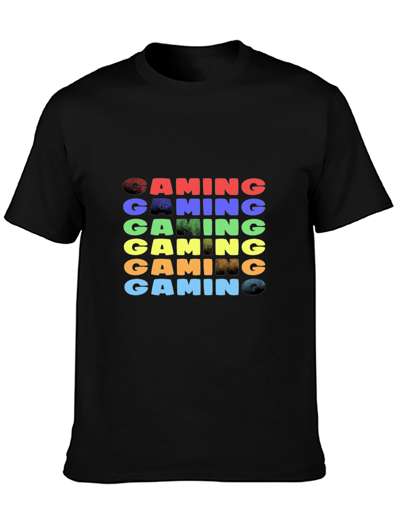 Camiseta Negra Gaming Arcoíris para Gamers