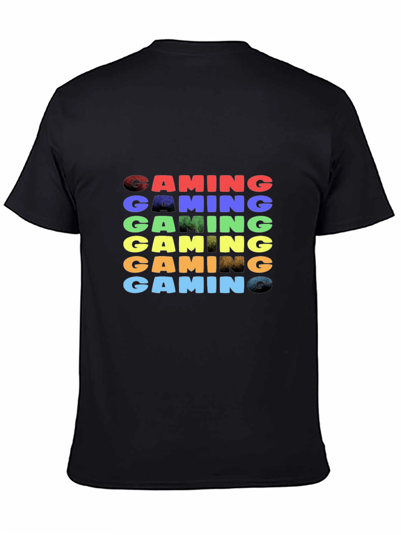 Camiseta Negra Gaming Arcoíris para Gamers