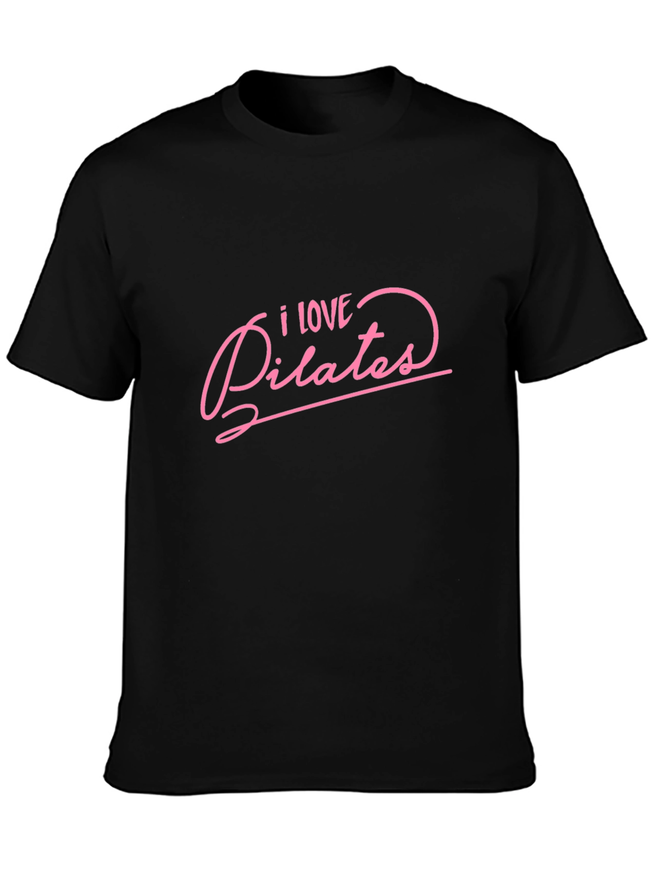 Camiseta Negra I Love Pilates Algodón Suave