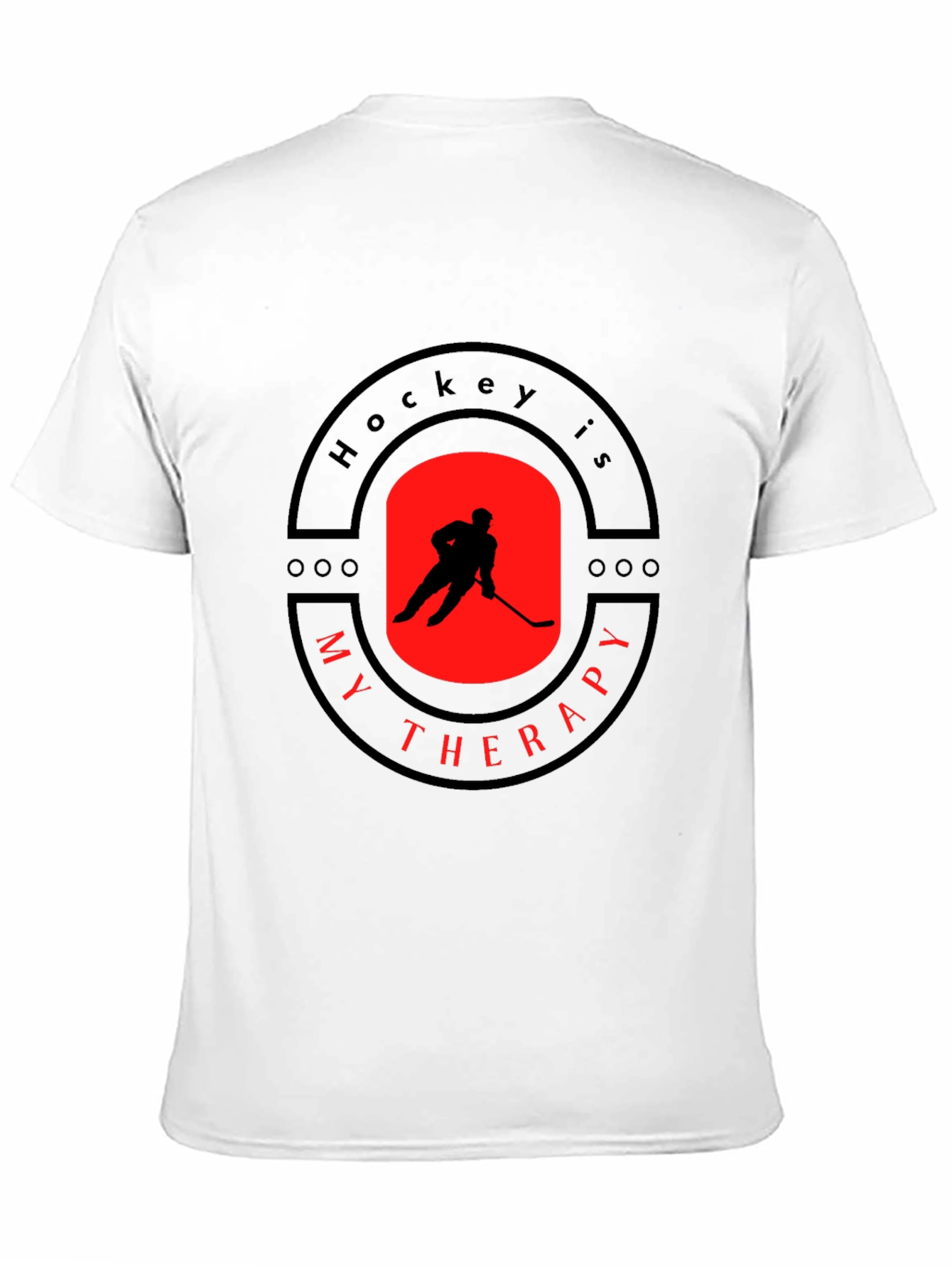 Camiseta Negra Hockey es mi Terapia