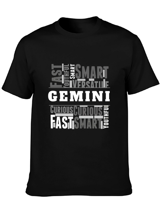 Camiseta Negra Géminis: Rápido Inteligente y Versátil