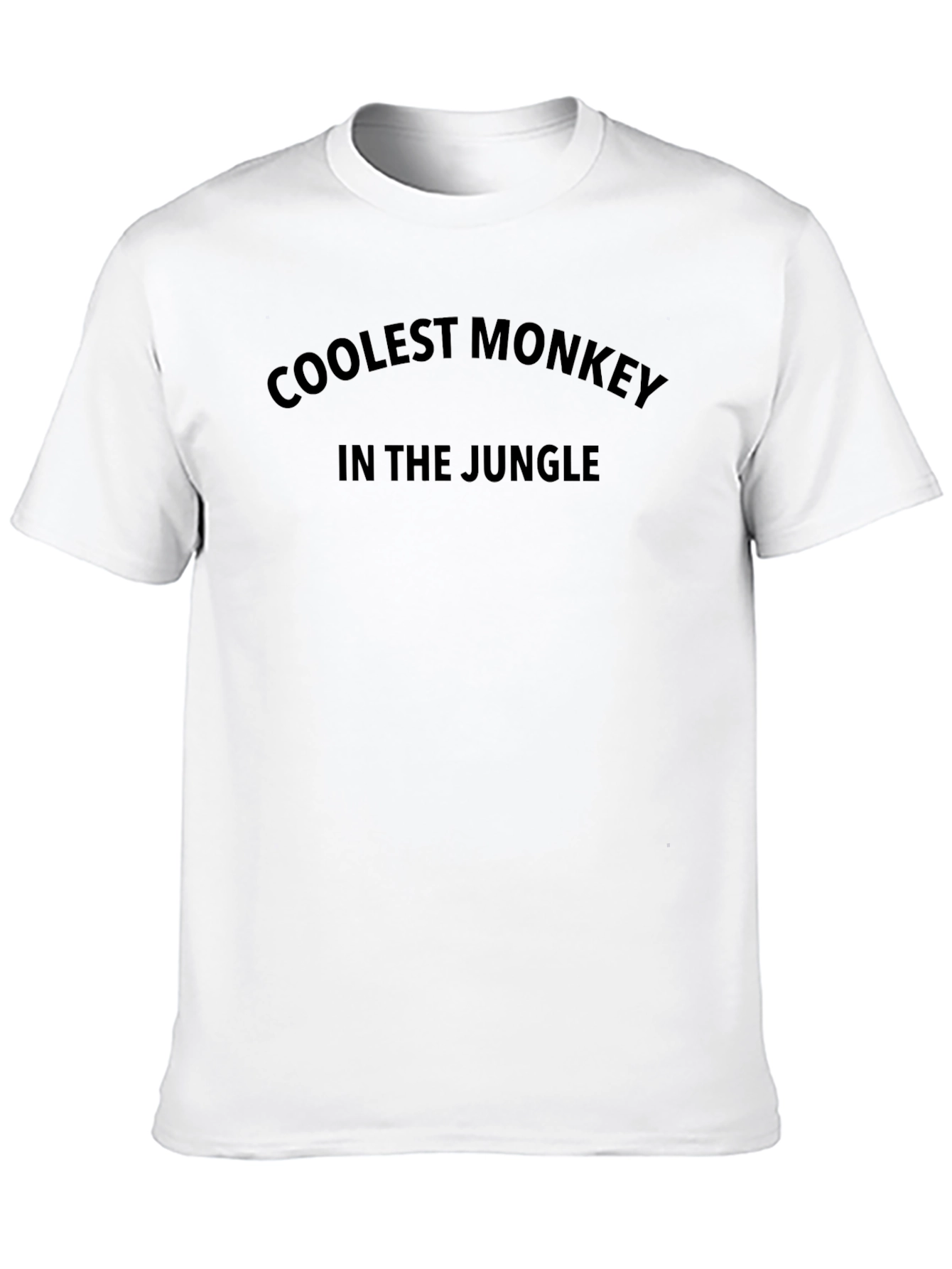 Camiseta Negra: Coolest Monkey In The Jungle