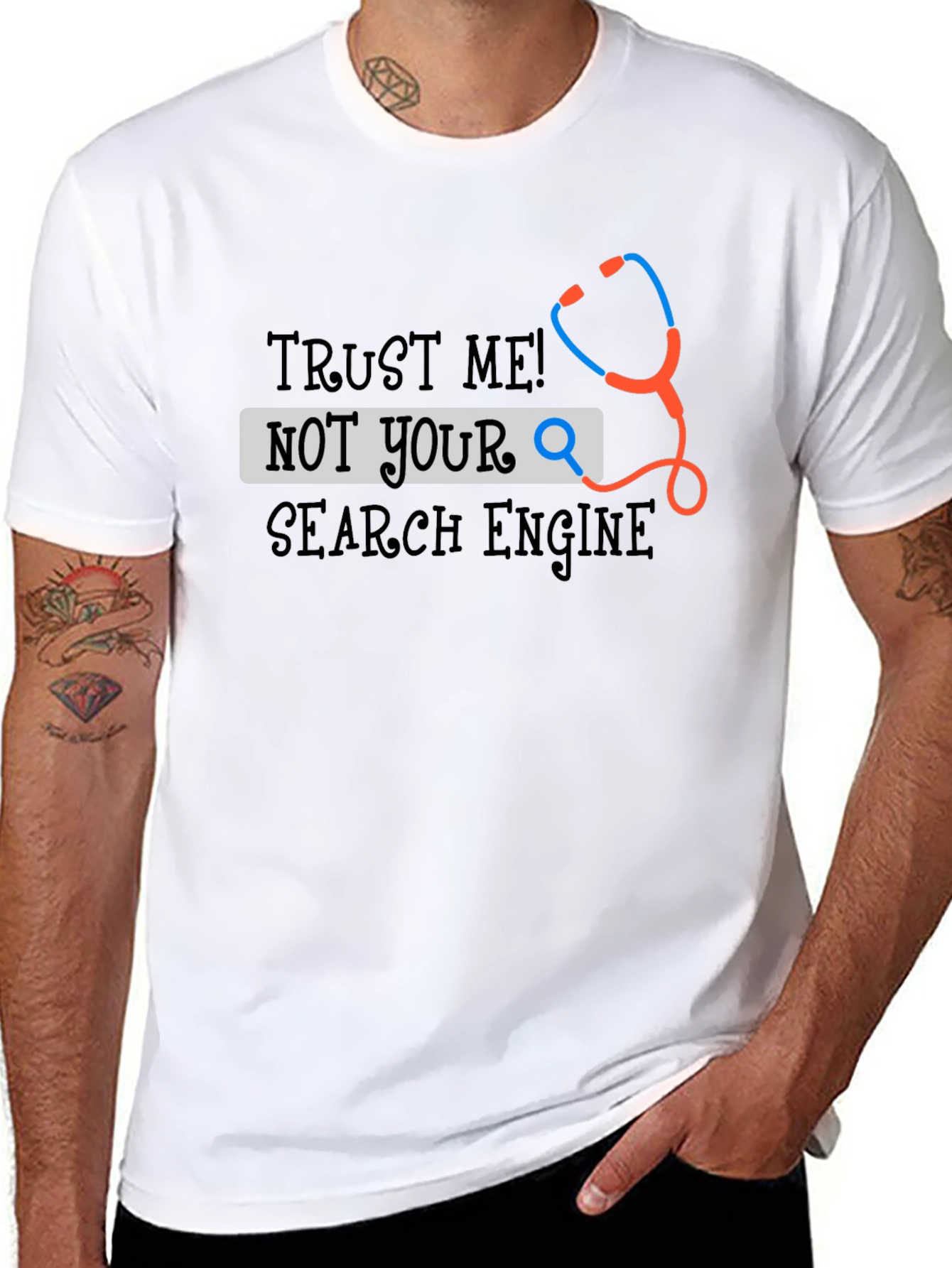 Camiseta Negra Trust Me! Not Your Search Engine