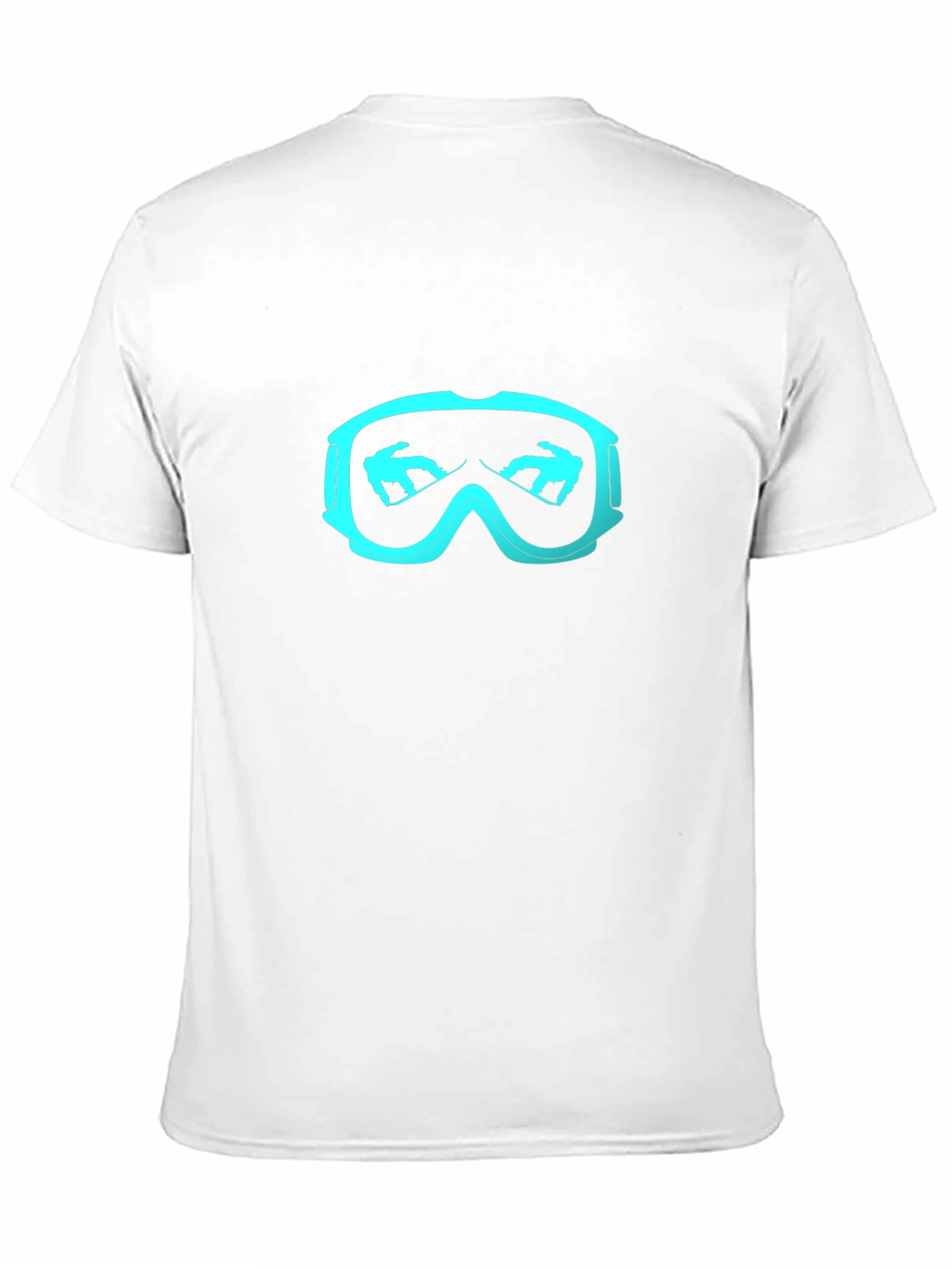 Camiseta Negra Esquí Gafas Nieve Hombre