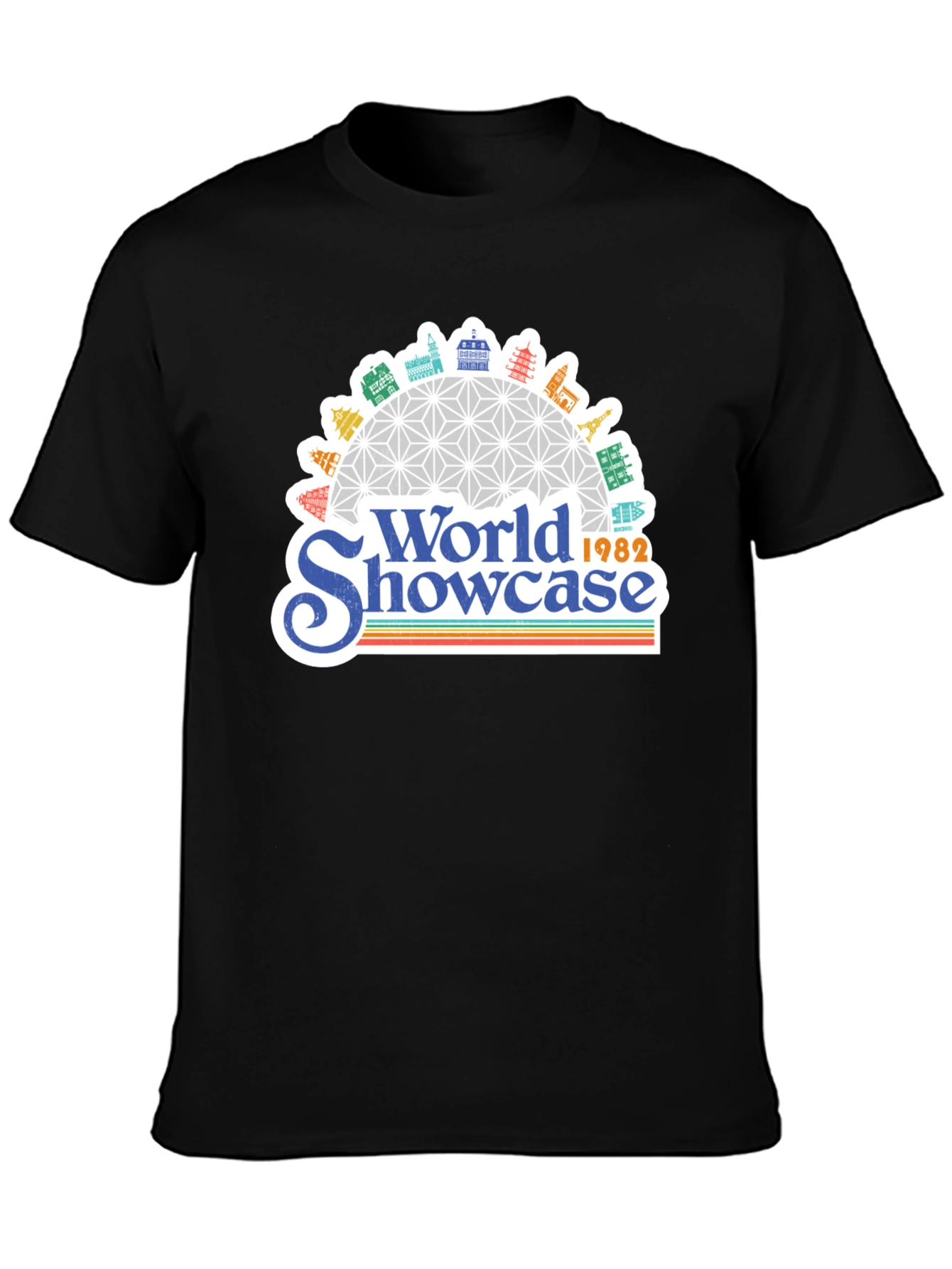 Camiseta Negra Clásica World Showcase 1982