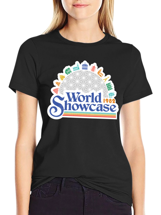 Camiseta Negra Clásica World Showcase 1982