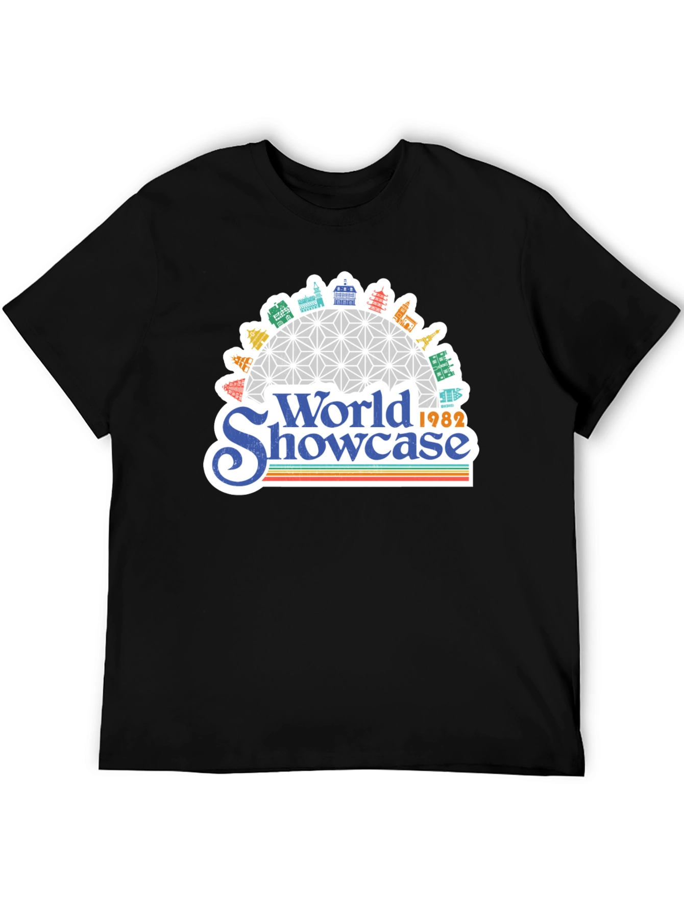 Camiseta Negra Clásica World Showcase 1982