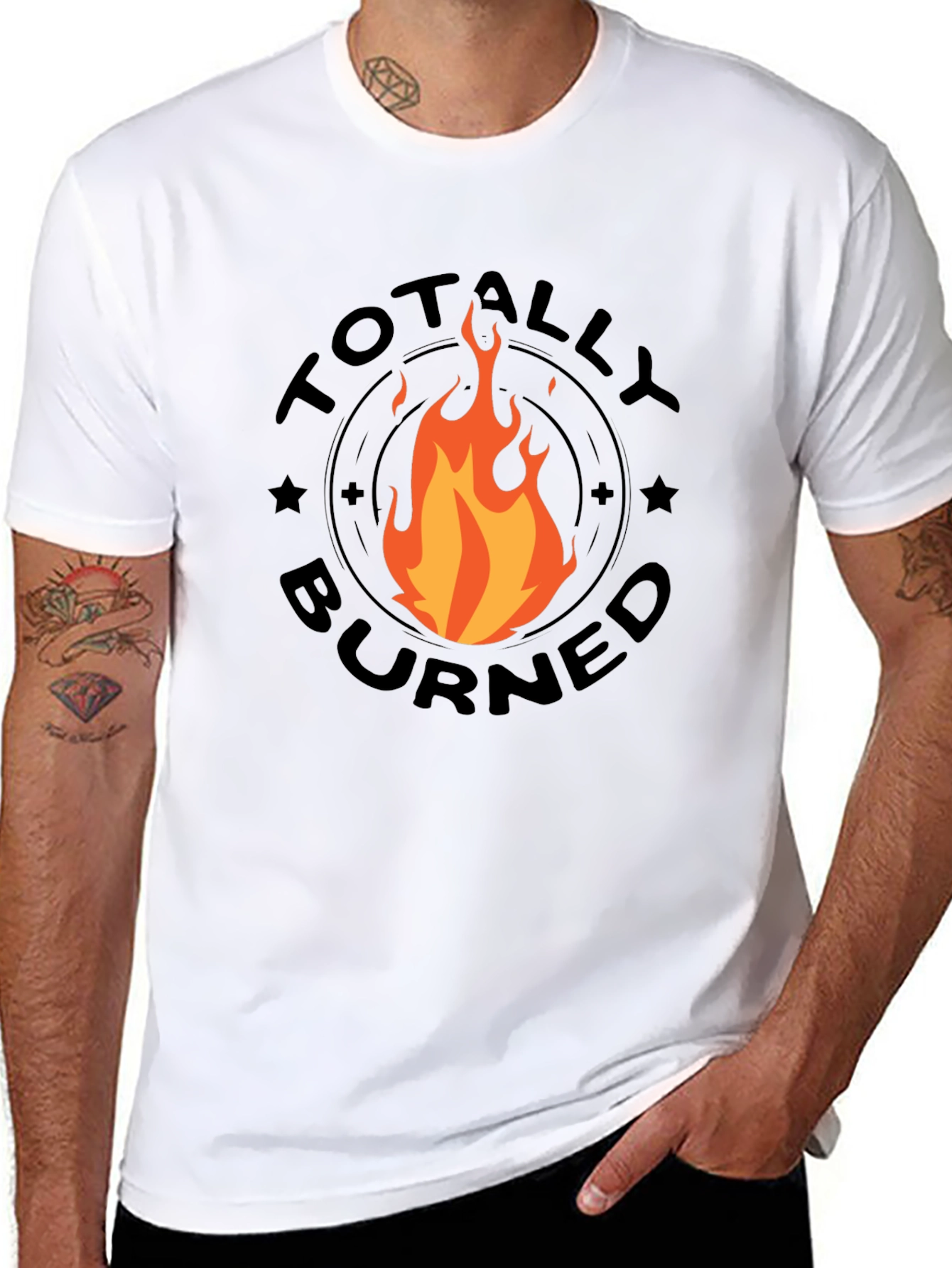 Camiseta Negra Totally Burned para Hombre
