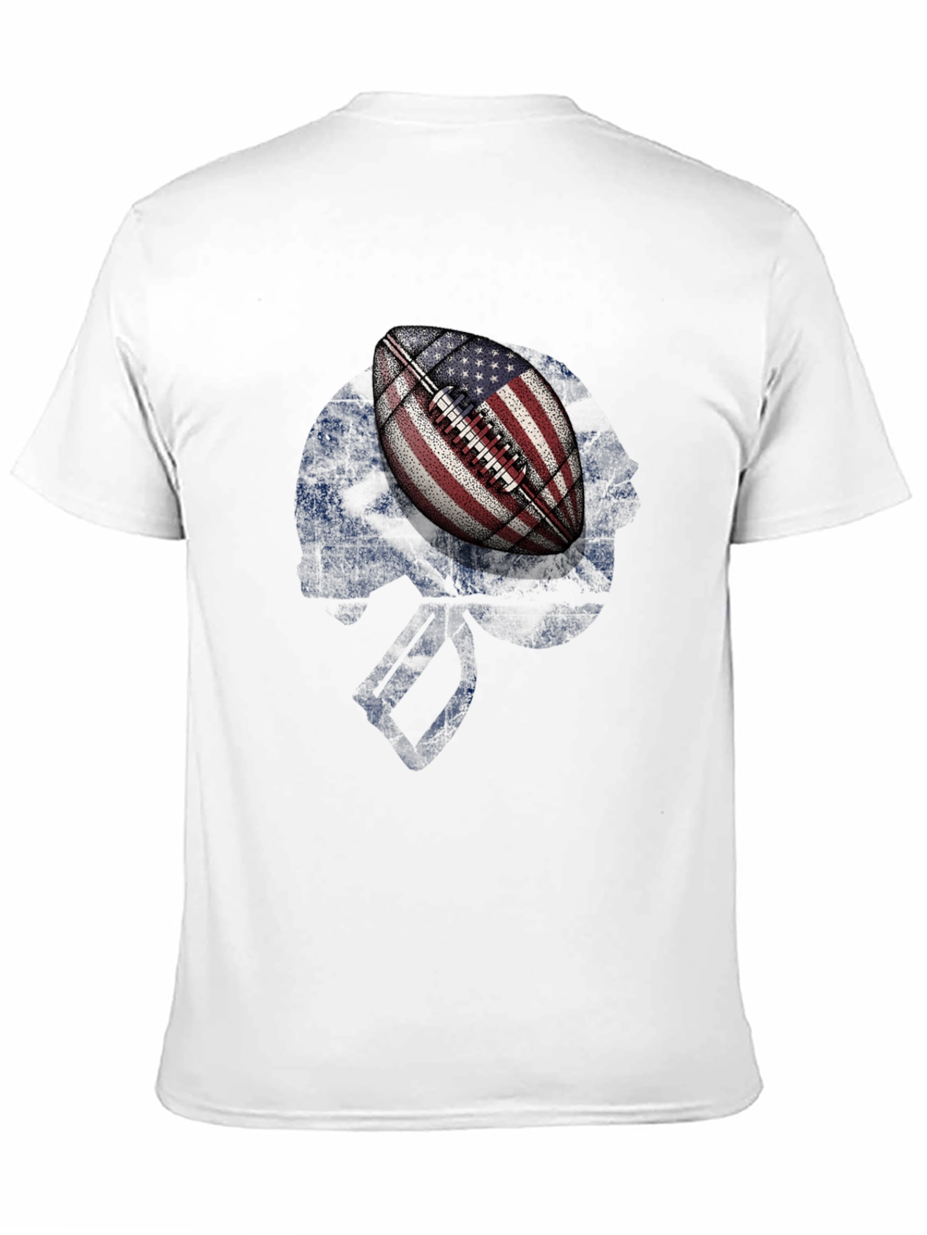 Camiseta Negra con Diseño de Fútbol Americano USA