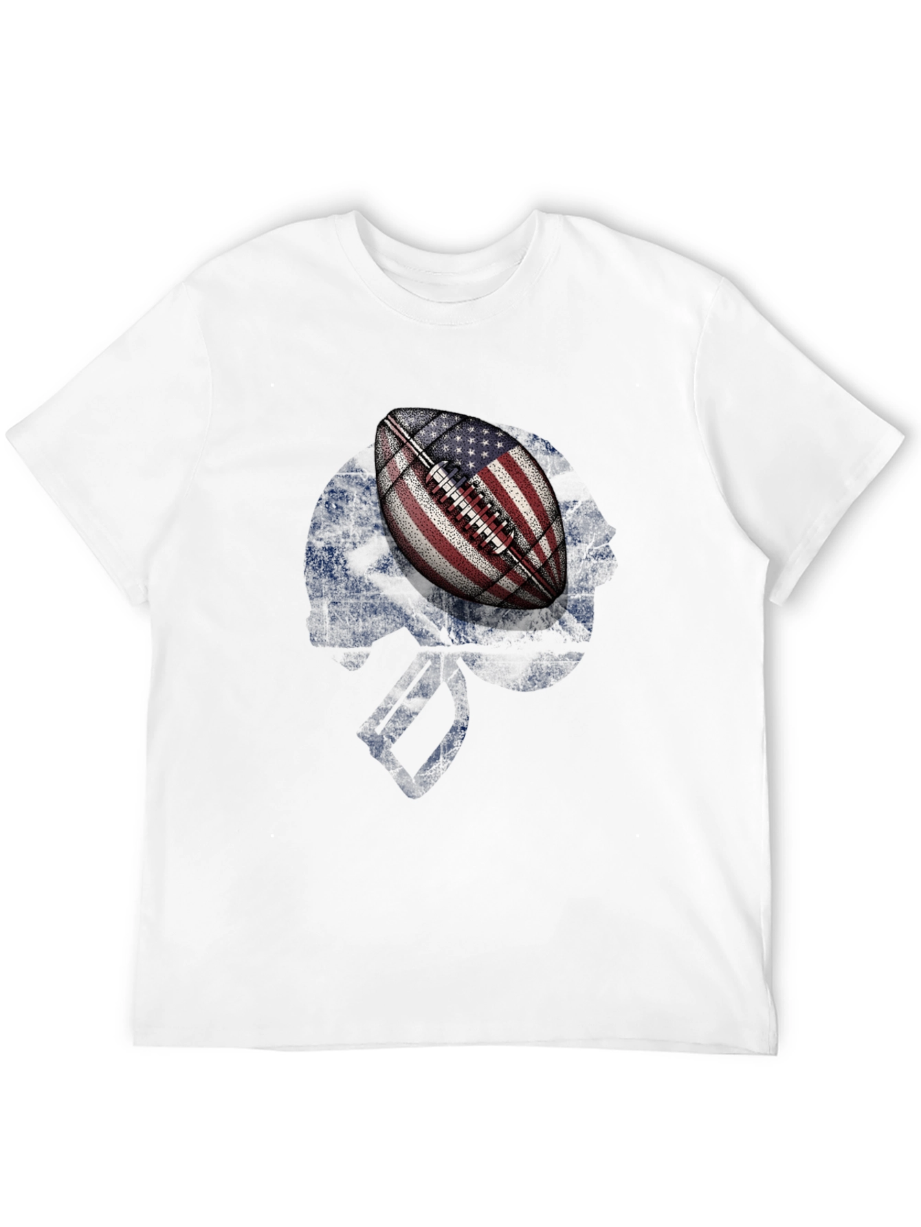 Camiseta Negra con Diseño de Fútbol Americano USA