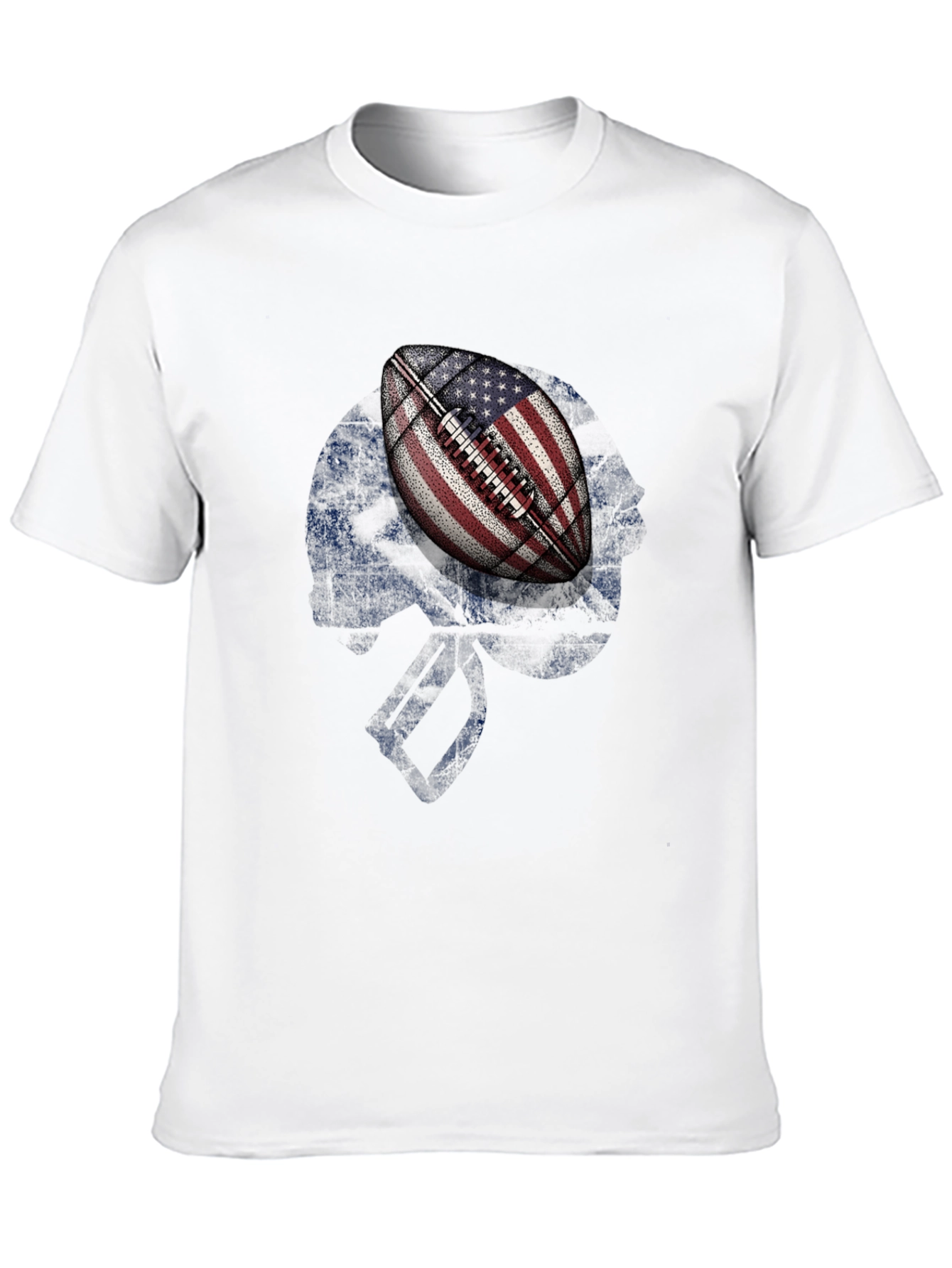 Camiseta Negra con Diseño de Fútbol Americano USA