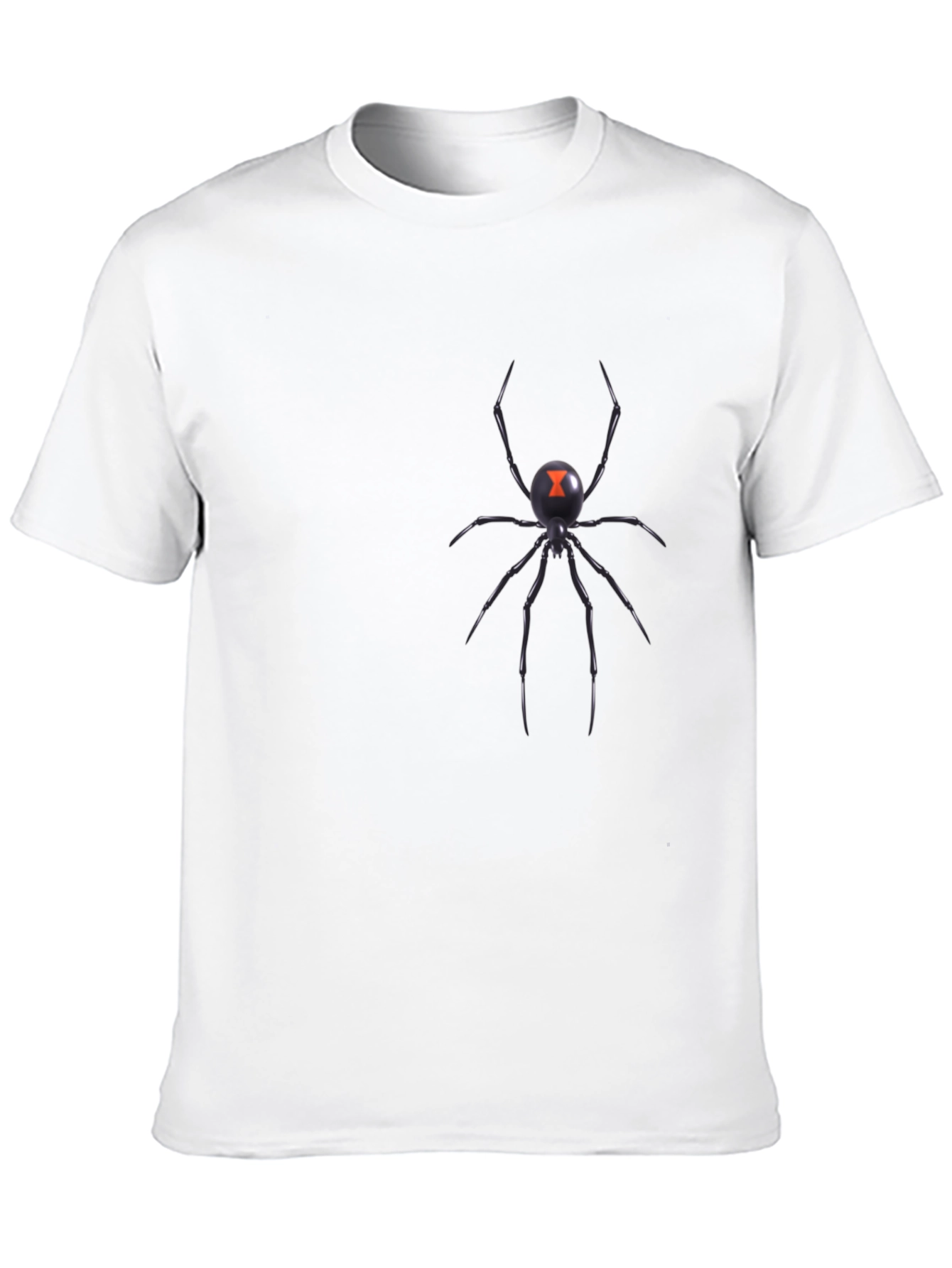 Camiseta Negra con Diseño de Araña Viuda Negra