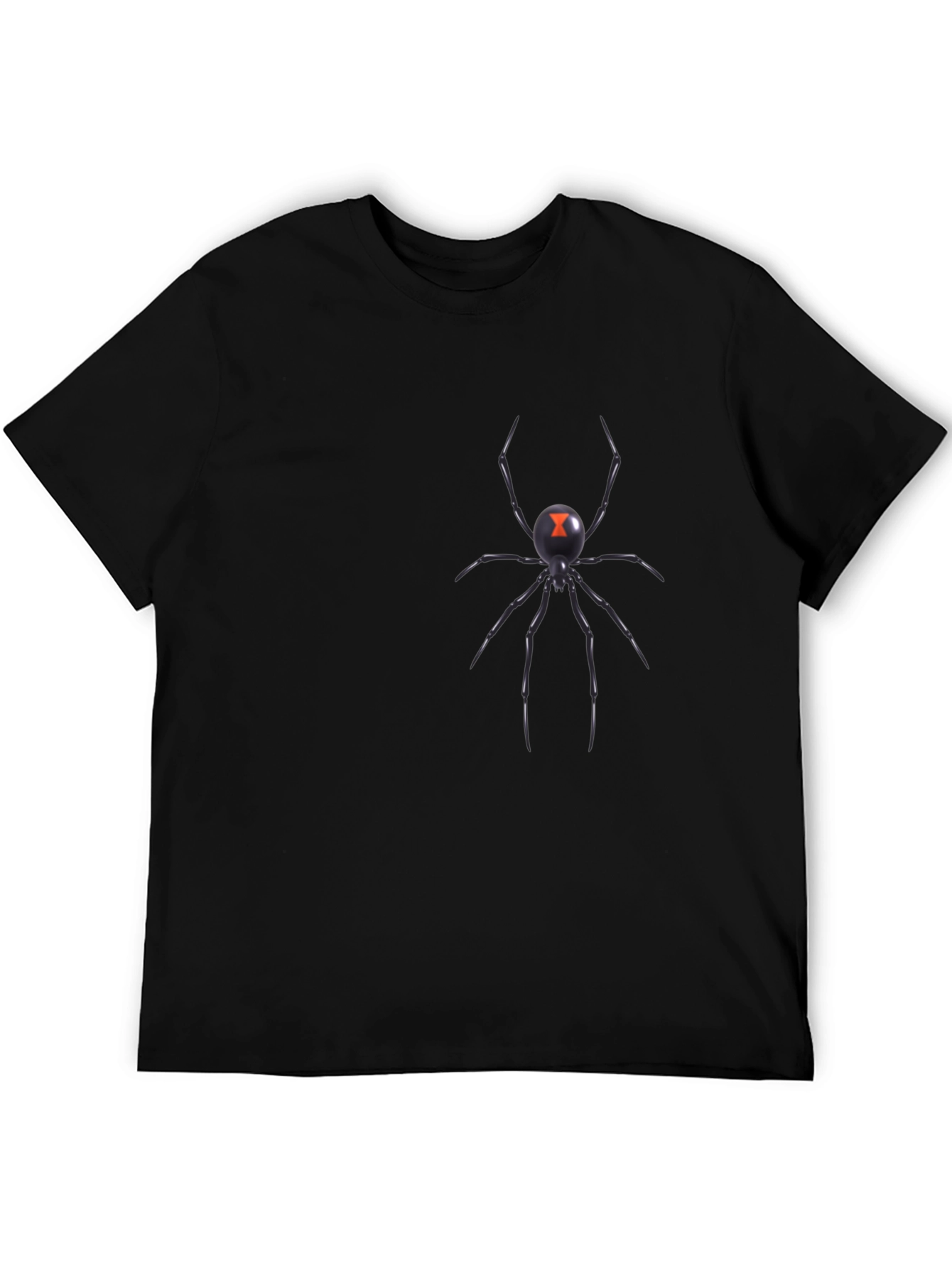 Camiseta Negra con Diseño de Araña Viuda Negra