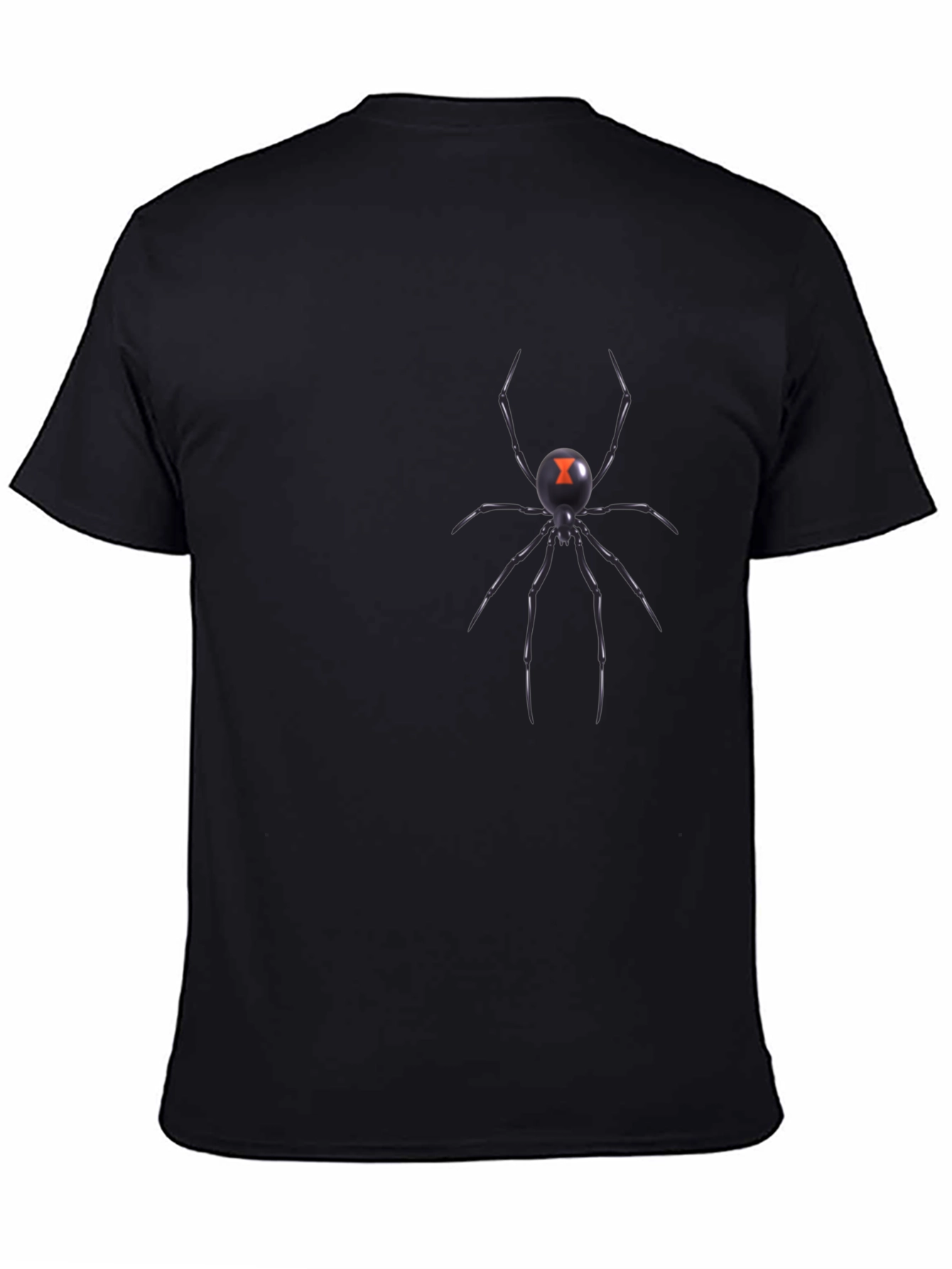 Camiseta Negra con Diseño de Araña Viuda Negra