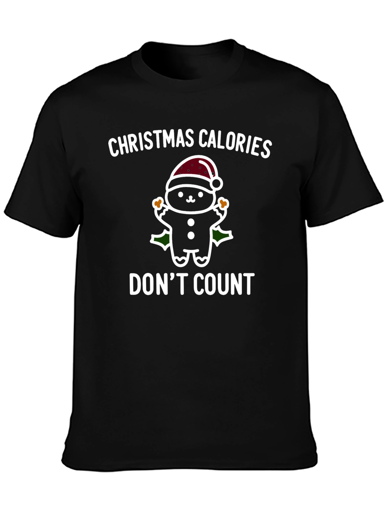 Camiseta Navideña Calorías Navideñas No Cuentan