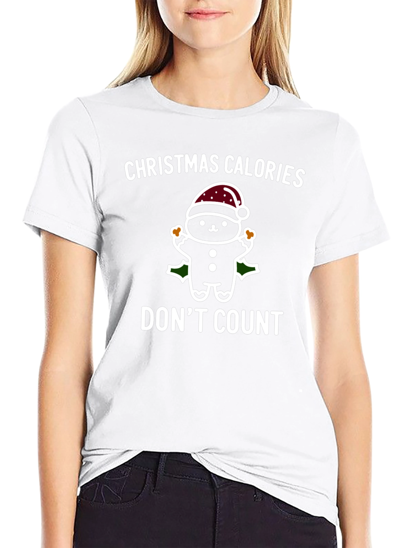 Camiseta Navideña Calorías Navideñas No Cuentan