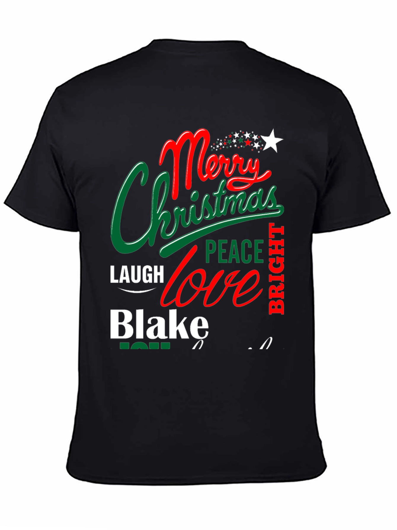 Camiseta Navideña Personalizada - Merry Christmas Blake
