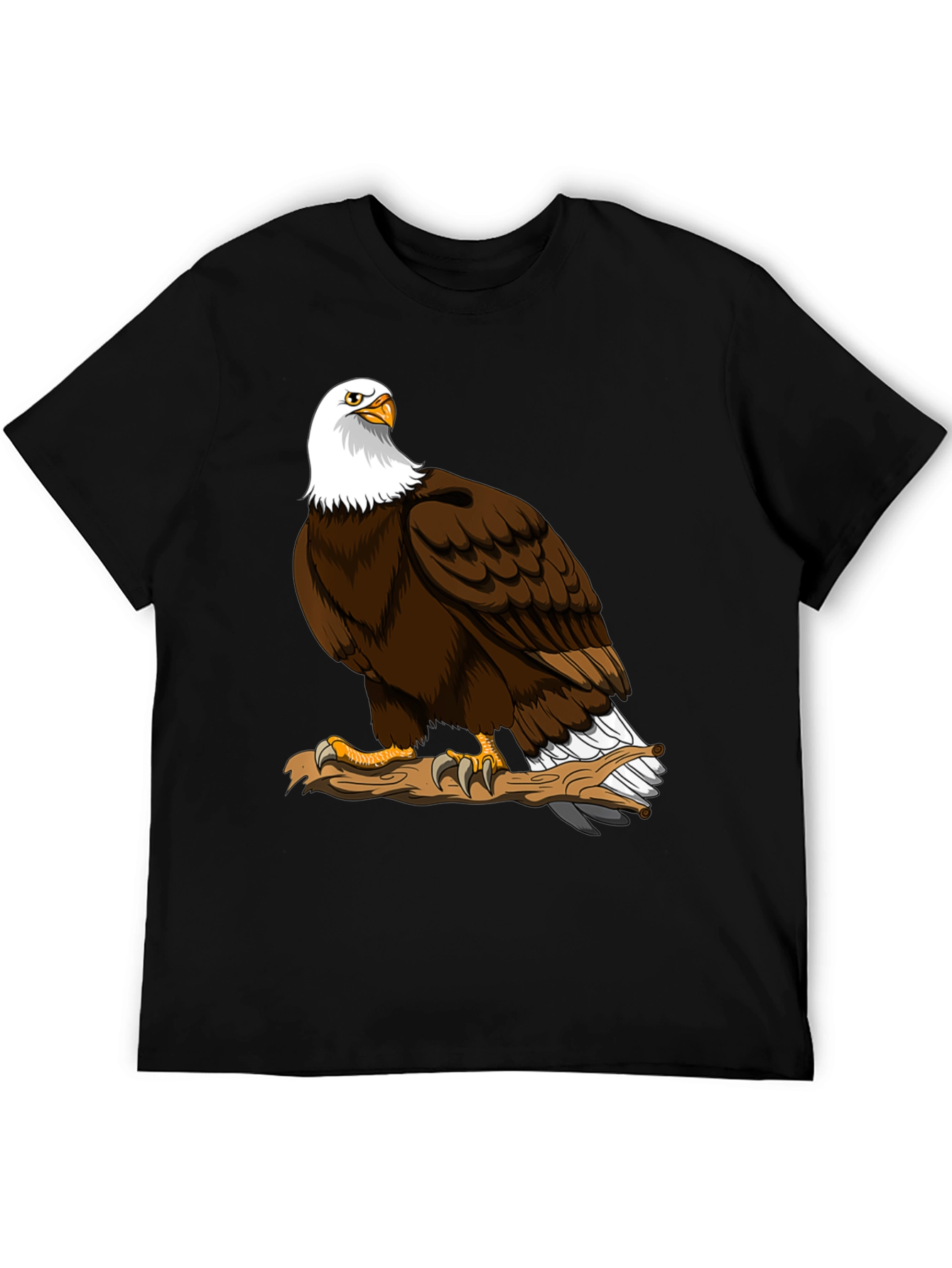 Camiseta Negra con Águila Calva Americana