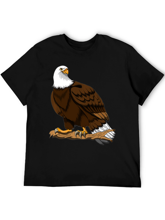Camiseta Negra con Águila Calva Americana