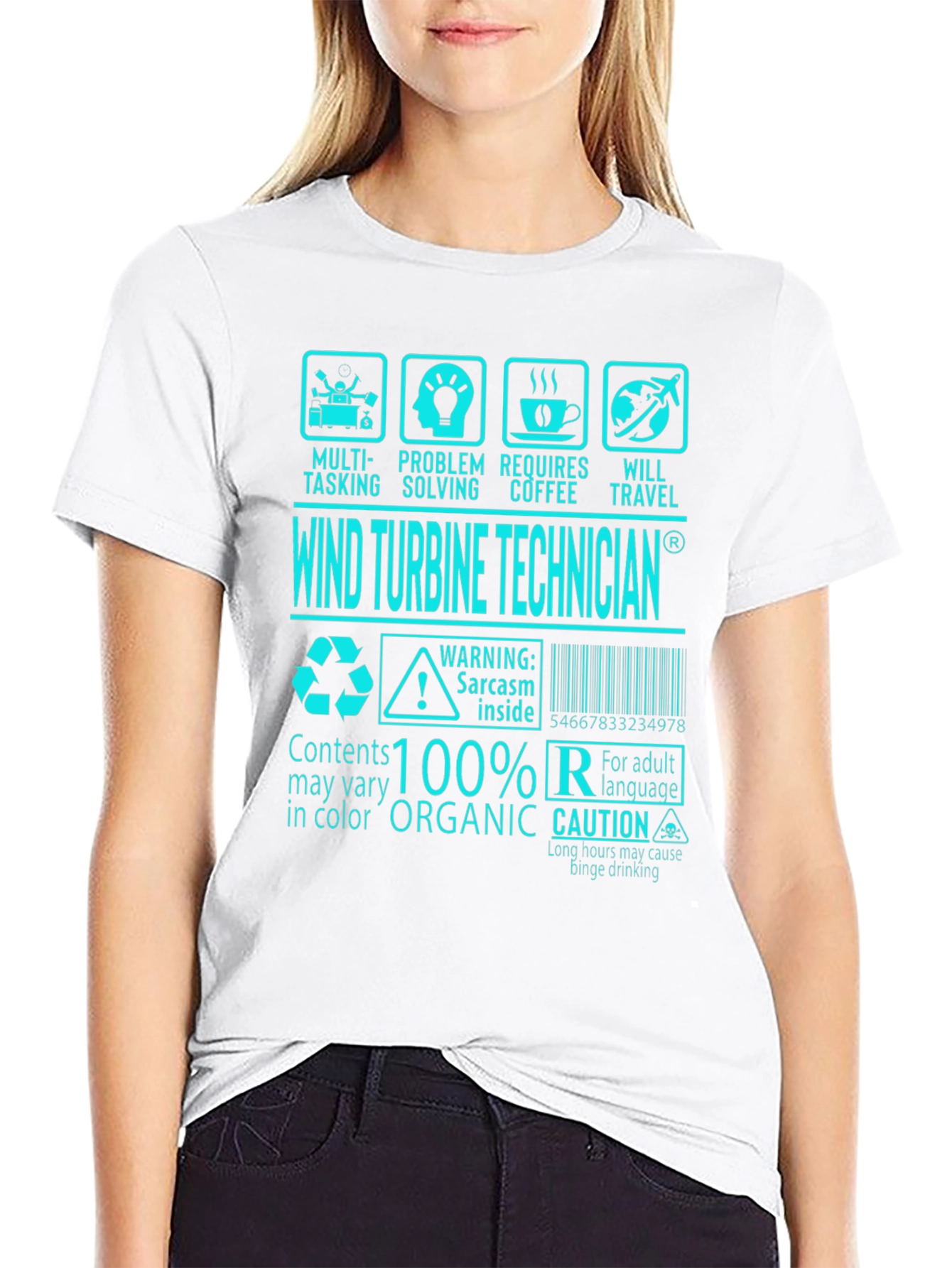 Camiseta Técnica de Turbina Eólica Orgánica