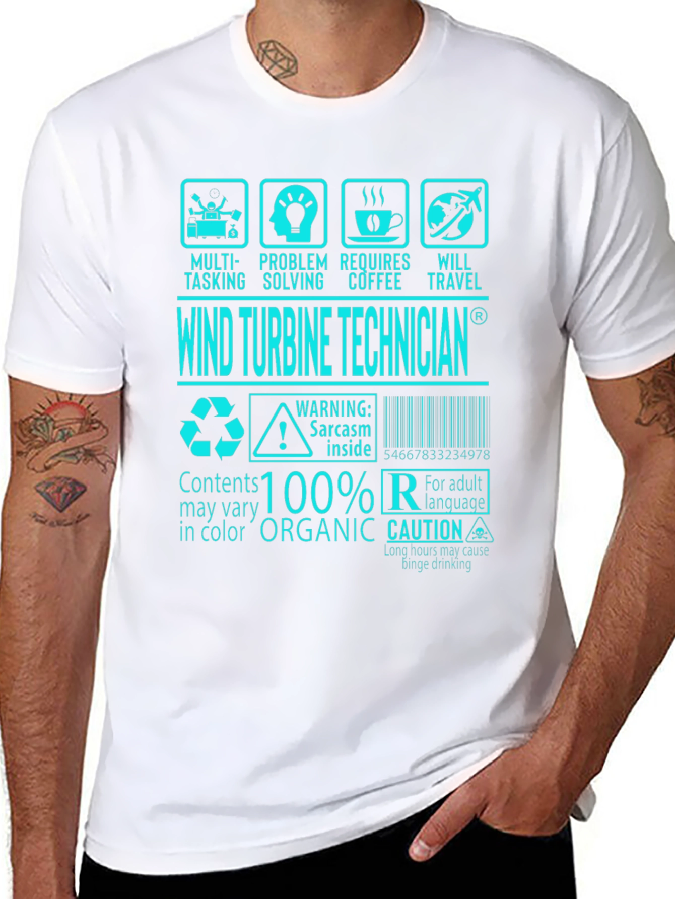 Camiseta Técnica de Turbina Eólica Orgánica