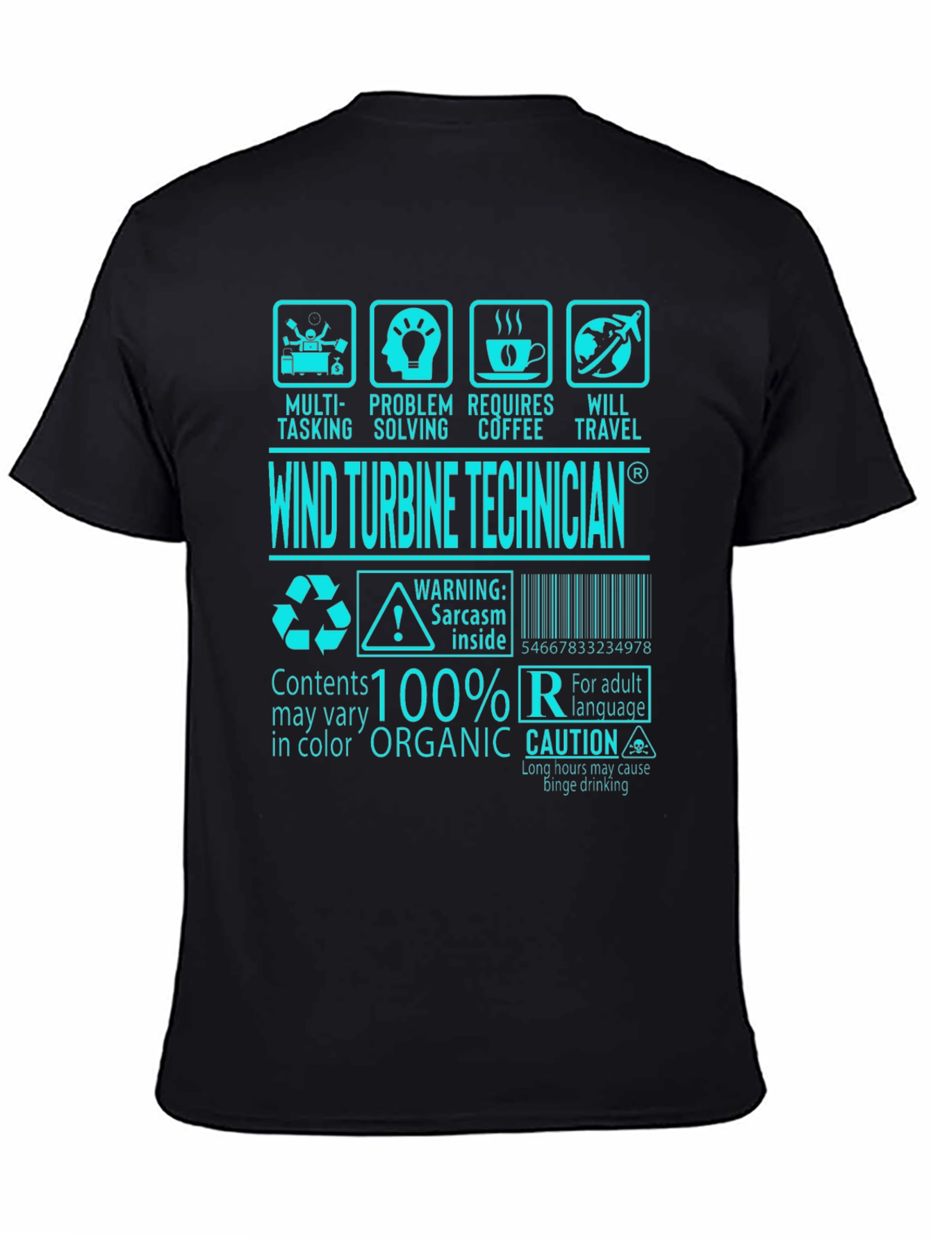 Camiseta Técnica de Turbina Eólica Orgánica