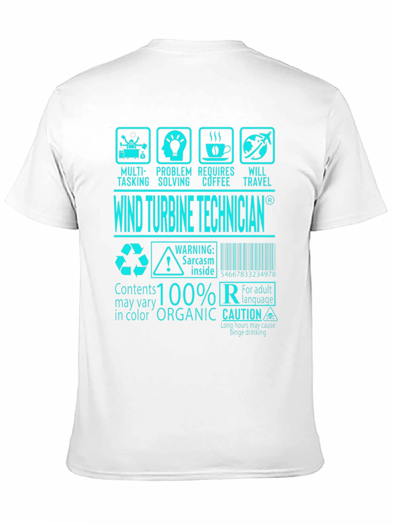 Camiseta Técnica de Turbina Eólica Orgánica