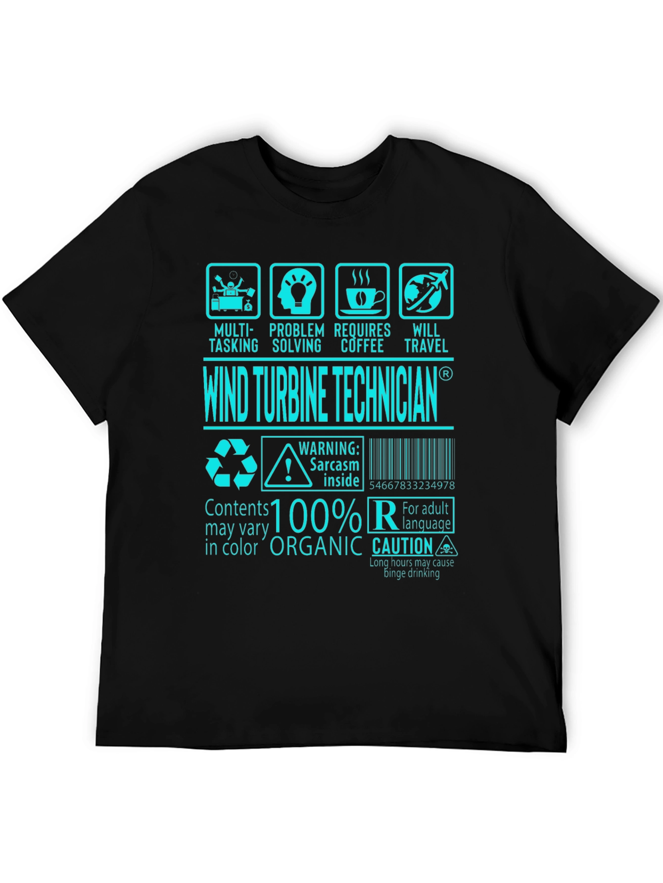 Camiseta Técnica de Turbina Eólica Orgánica
