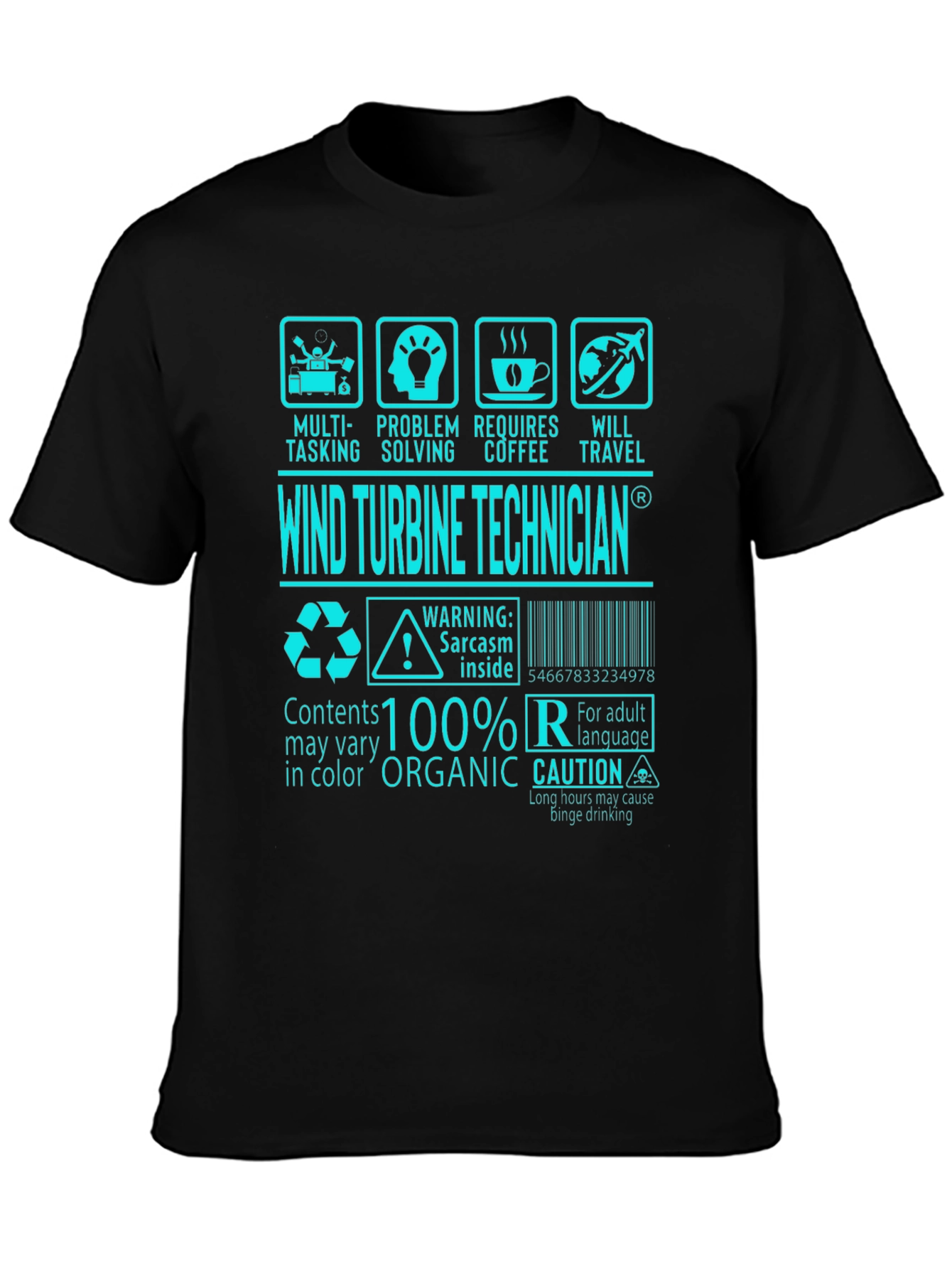 Camiseta Técnica de Turbina Eólica Orgánica