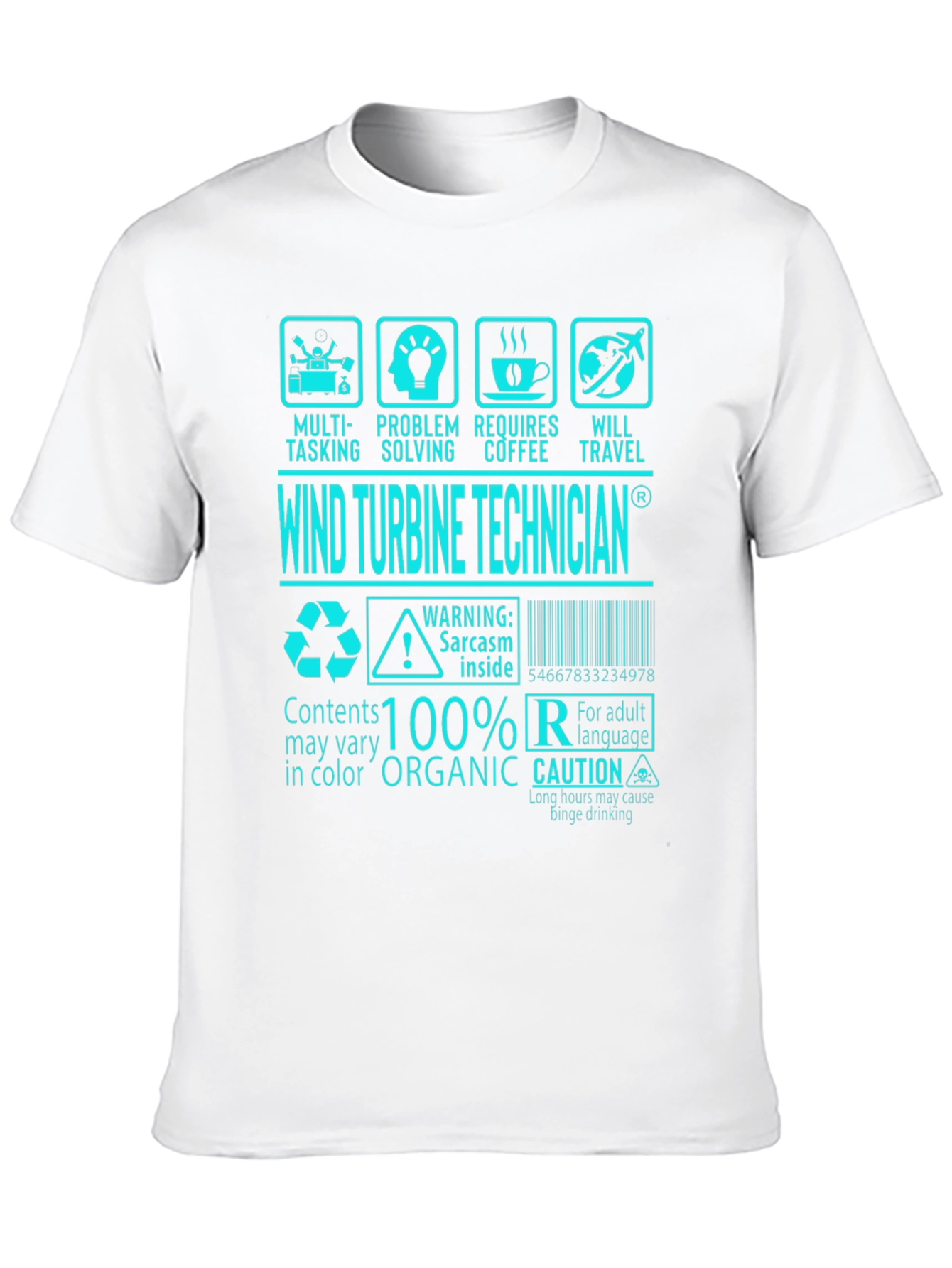 Camiseta Técnica de Turbina Eólica Orgánica