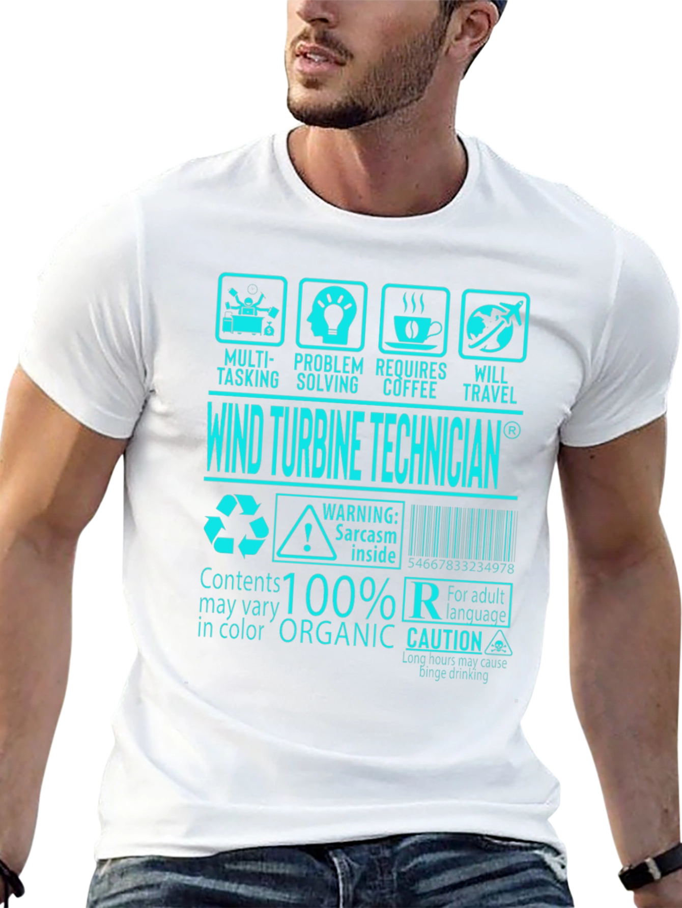 Camiseta Técnica de Turbina Eólica Orgánica