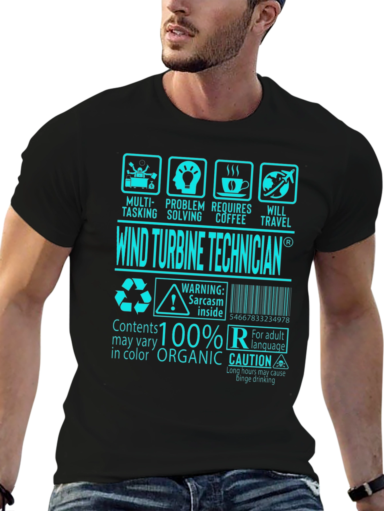 Camiseta Técnica de Turbina Eólica Orgánica