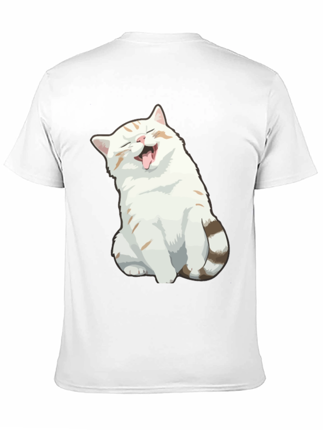 Camiseta Negra con Gato Sonriente