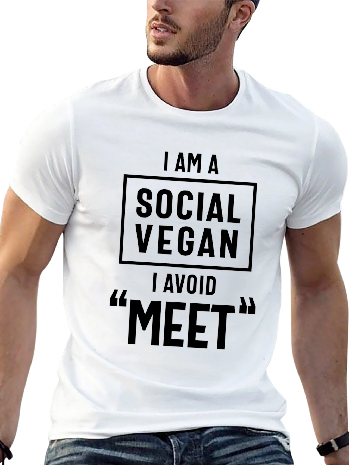 Camiseta Negra: Soy un Vegano Social
