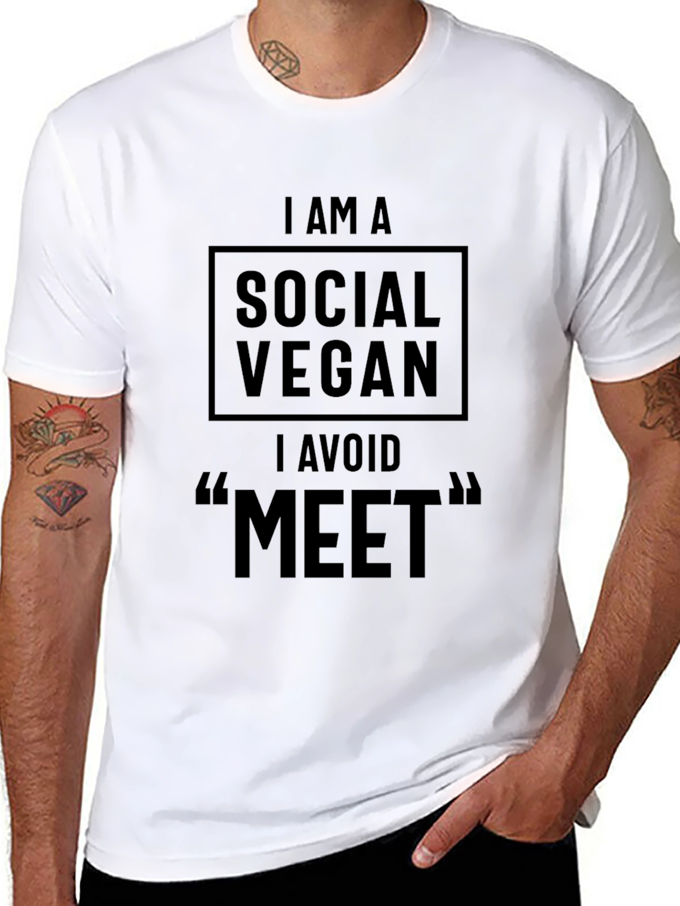 Camiseta Negra: Soy un Vegano Social