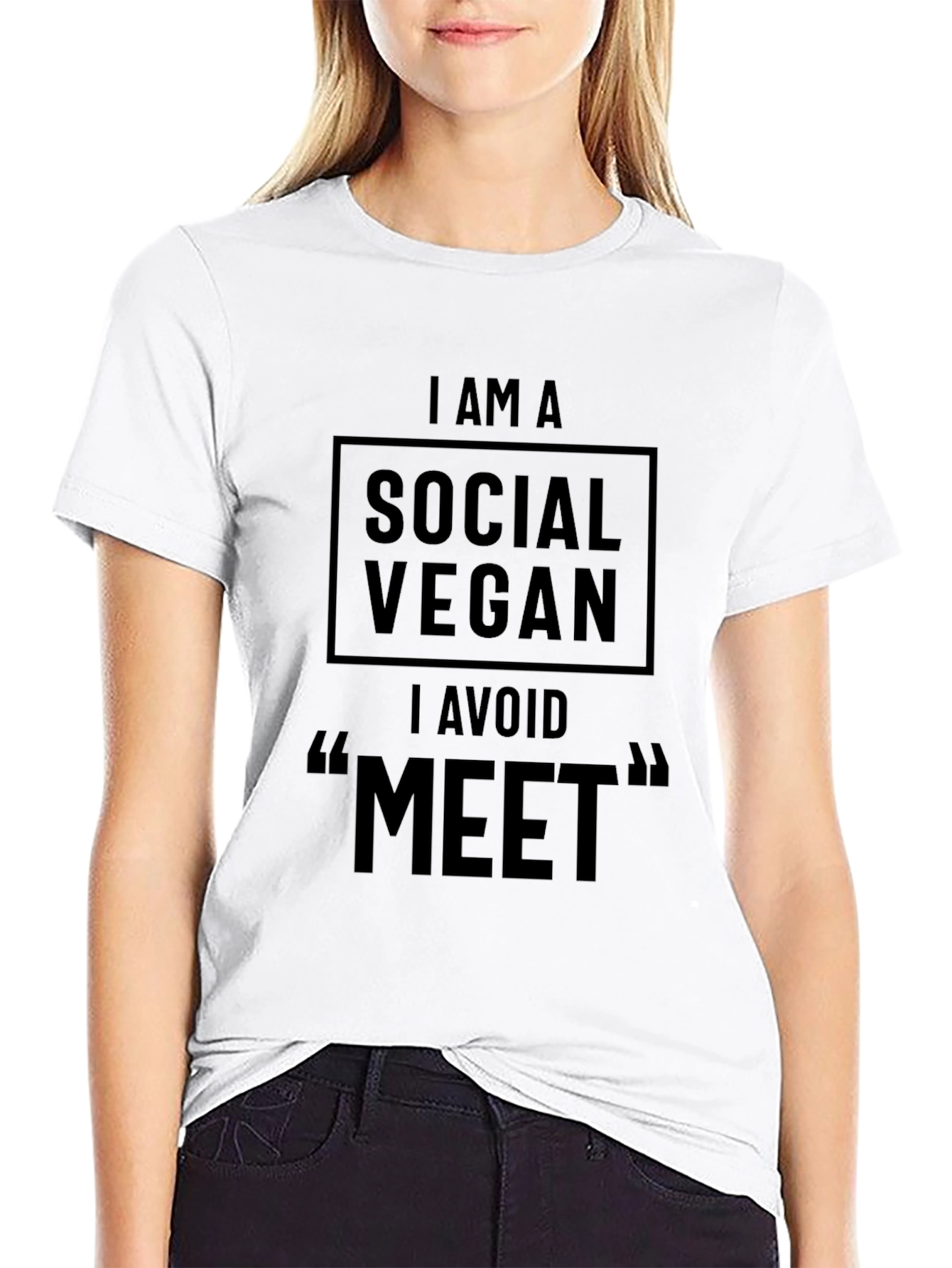 Camiseta Negra: Soy un Vegano Social