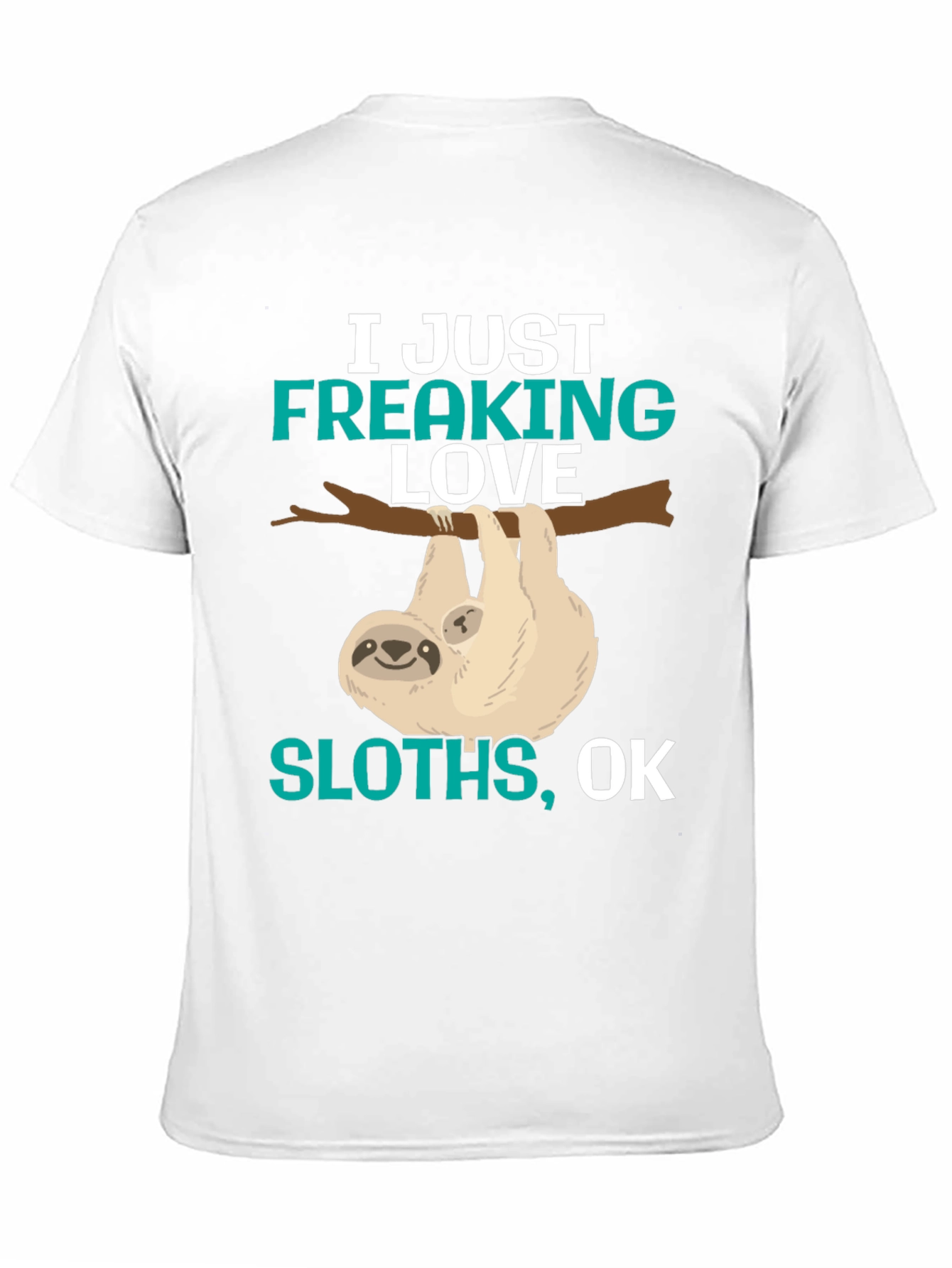 Camiseta Negra con Diseño de Perezosos