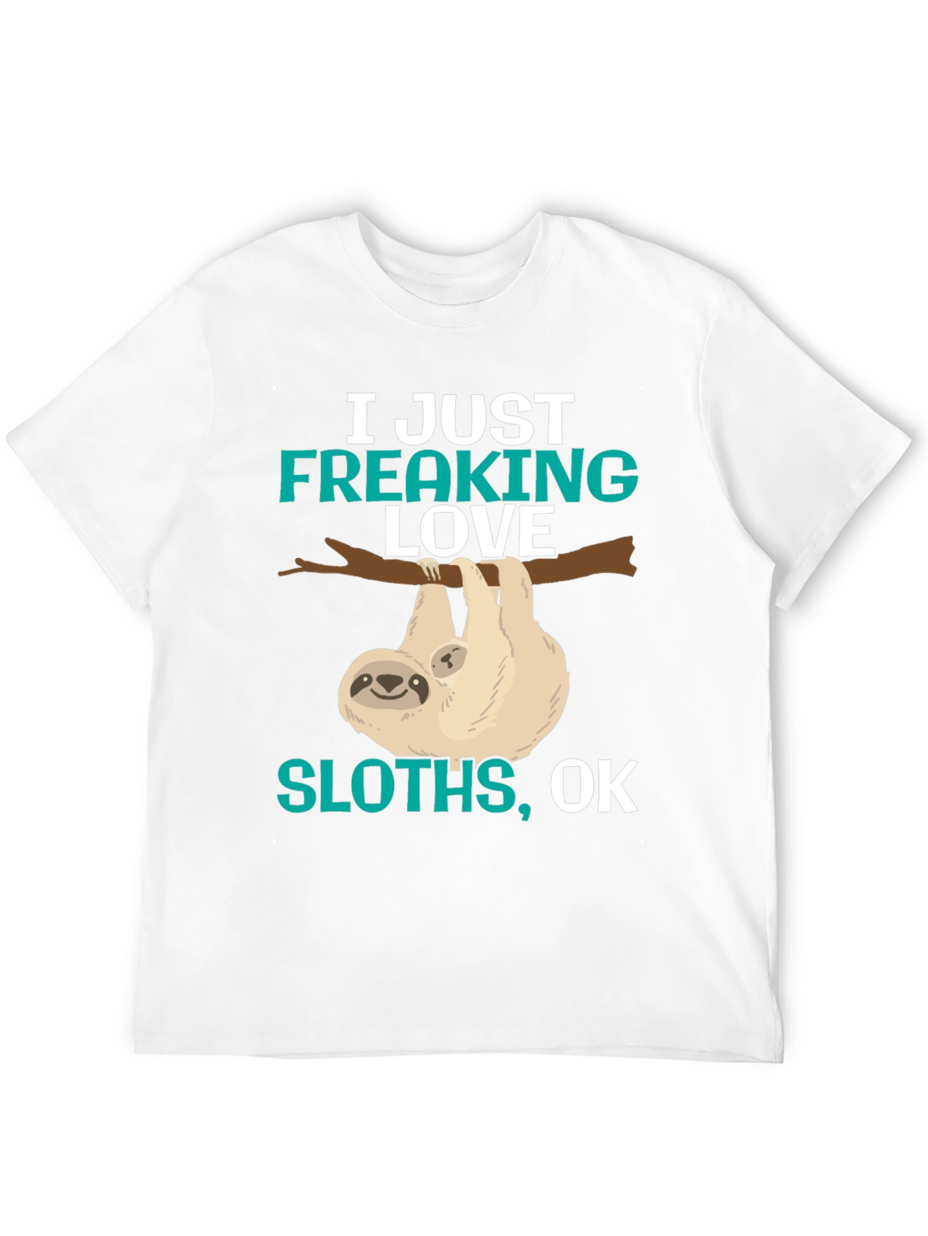 Camiseta Negra con Diseño de Perezosos