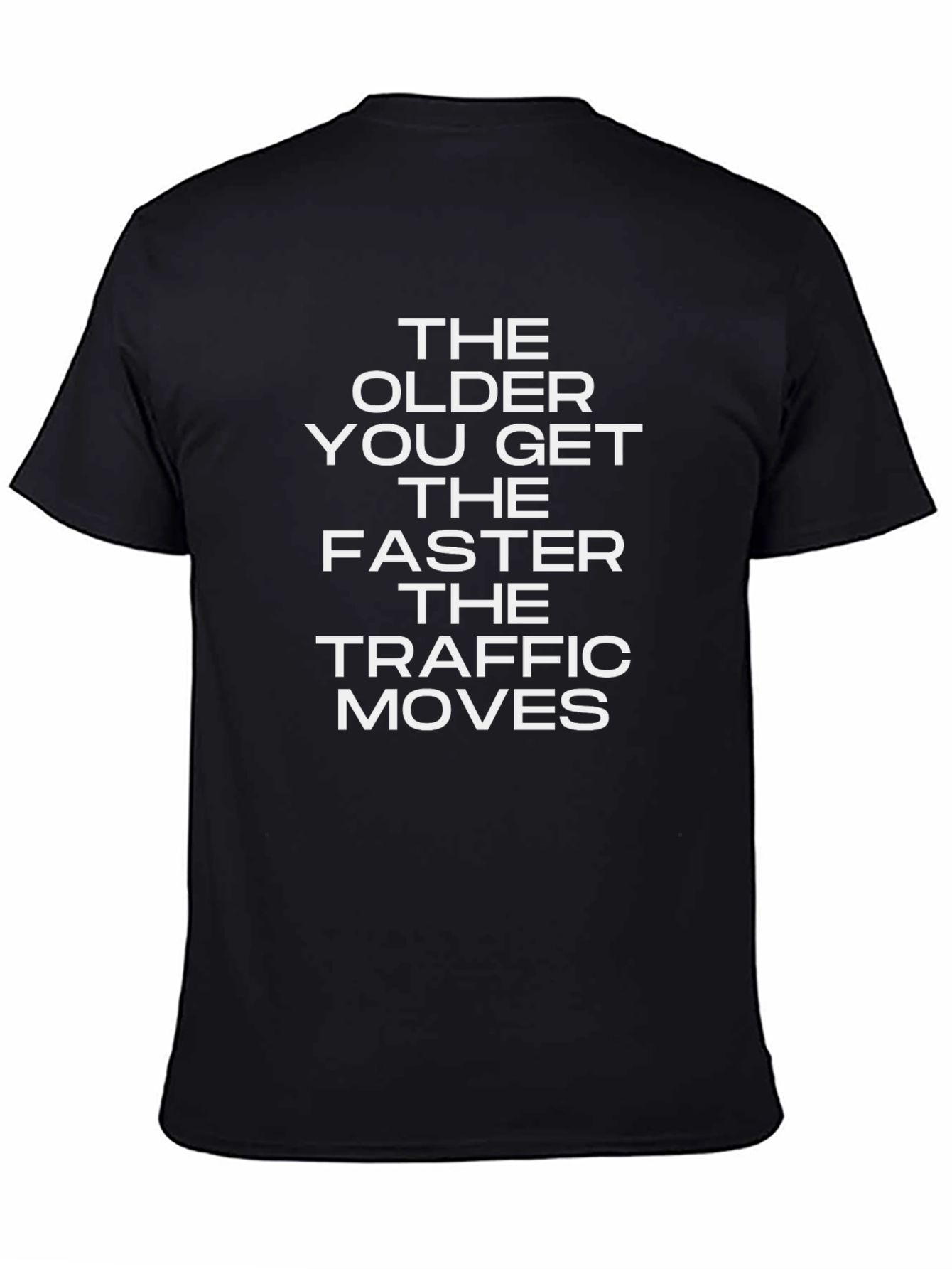 Camiseta Negra con Frase Graciosa de Tráfico