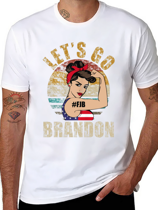 Camiseta Lets Go Brandon Estilo Retro