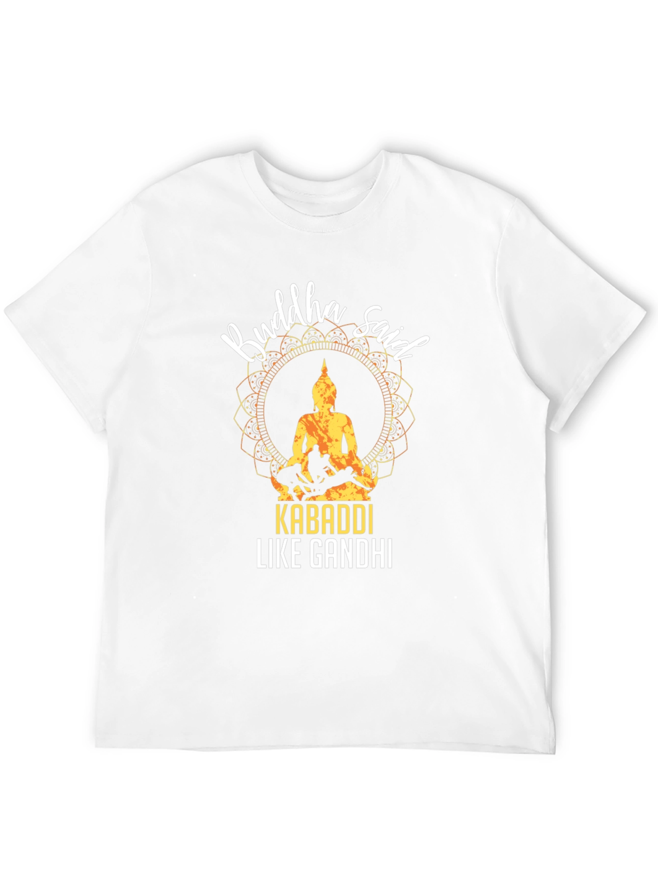 Camiseta Negra Buddha Said Kabaddi Like Gandhi