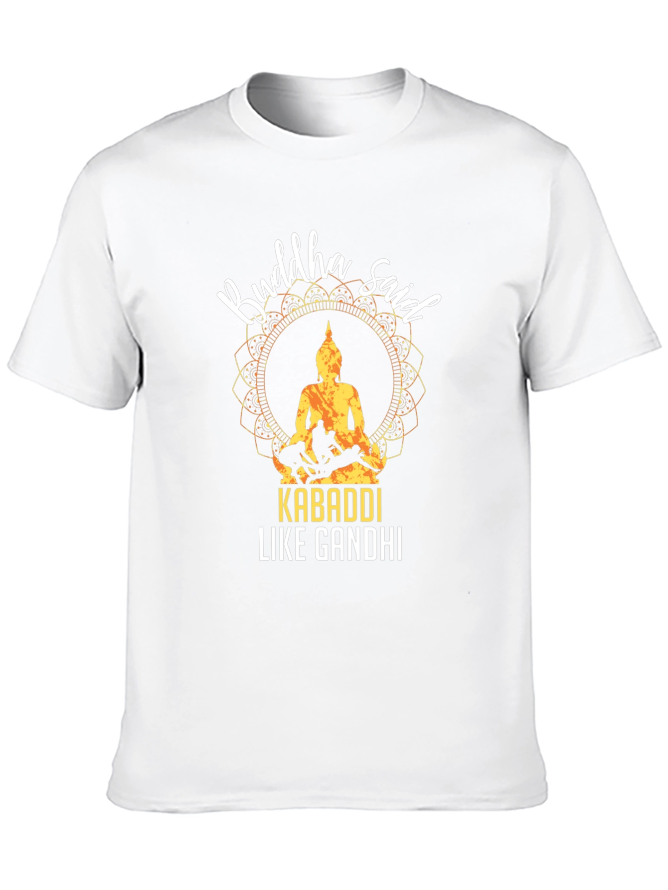 Camiseta Negra Buddha Said Kabaddi Like Gandhi
