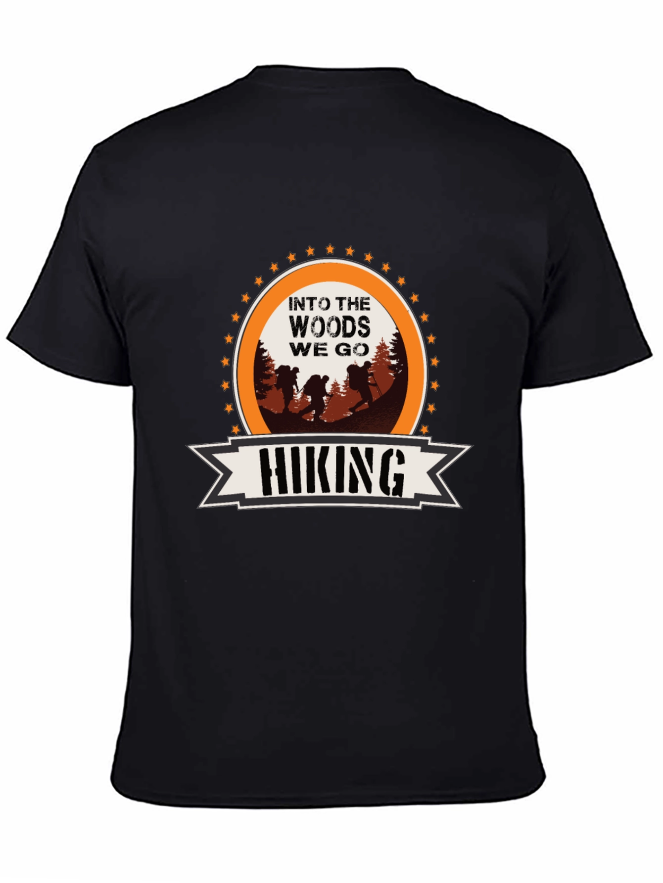 Camiseta Negra de Senderismo Into The Woods