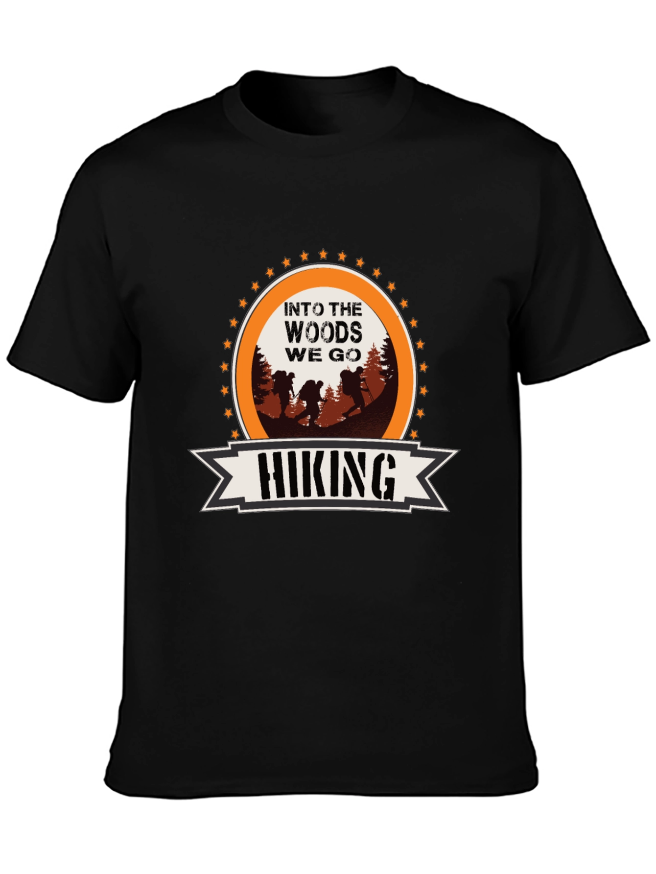 Camiseta Negra de Senderismo Into The Woods