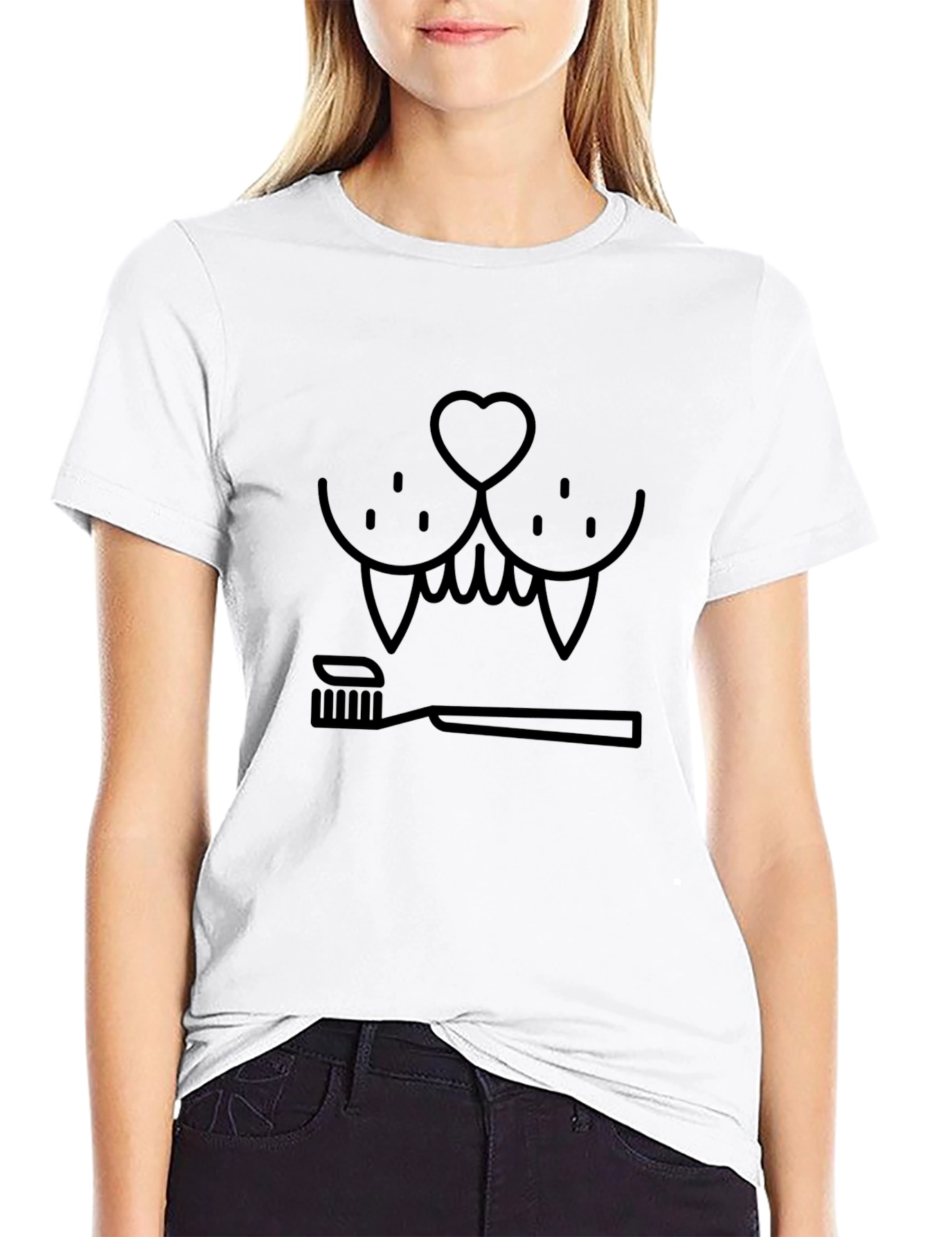 Camiseta Negra Humor Dental