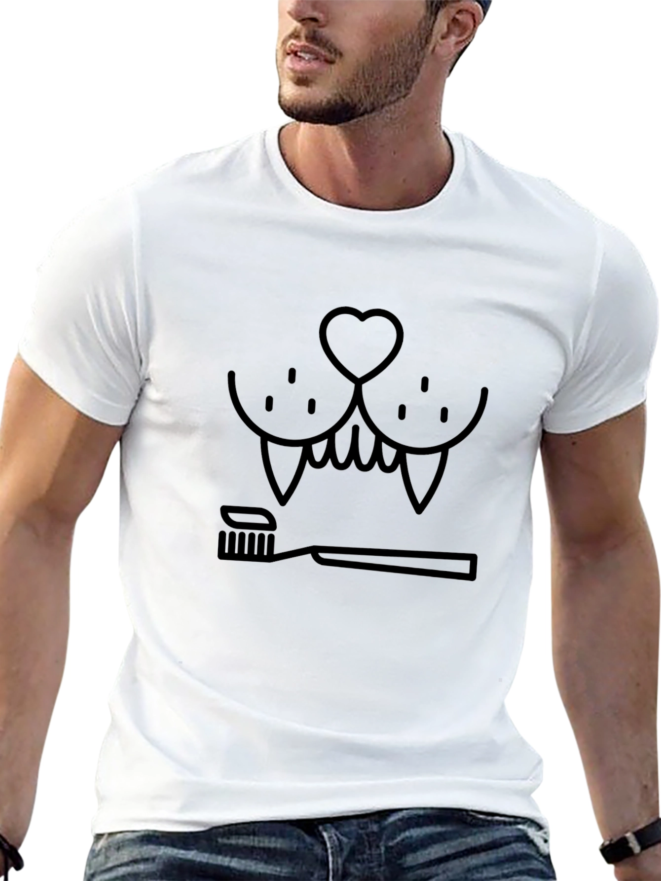 Camiseta Negra Humor Dental