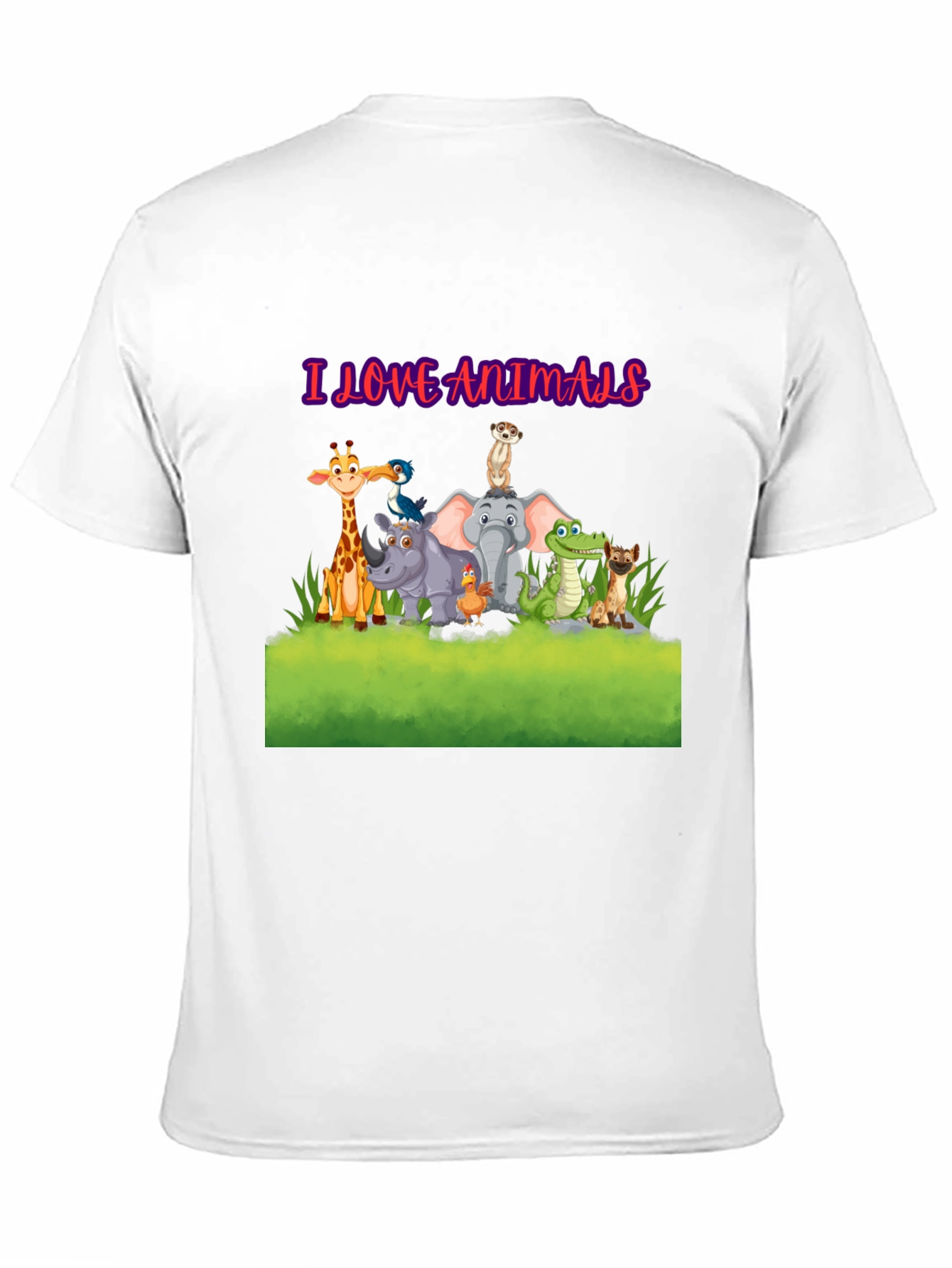 Camiseta Negra Amo a los Animales - Diseño Divertido