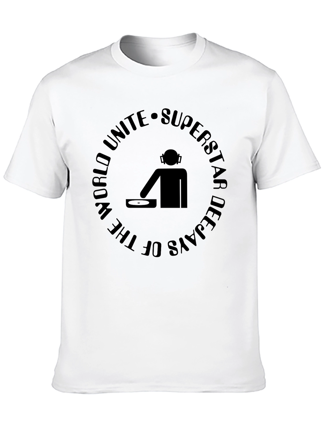 Camiseta Negra DJ Superstar Unisex