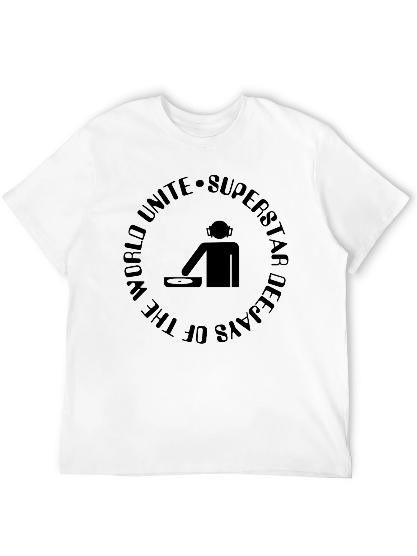 Camiseta Negra DJ Superstar Unisex