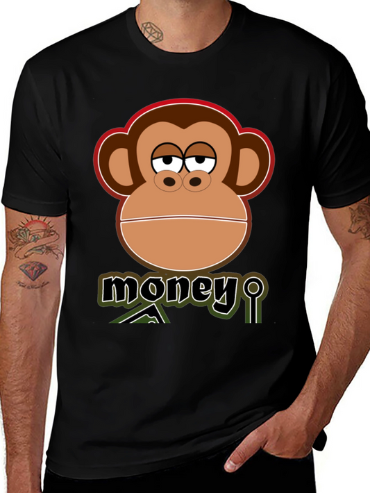 Camiseta Hombre: Mono con Mensaje Money
